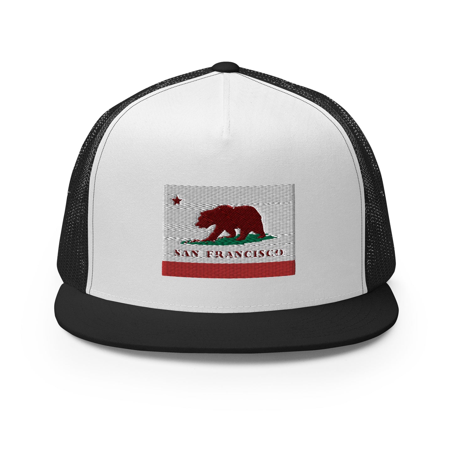 San Francisco CA Flag Trucker Hat - CAFlags