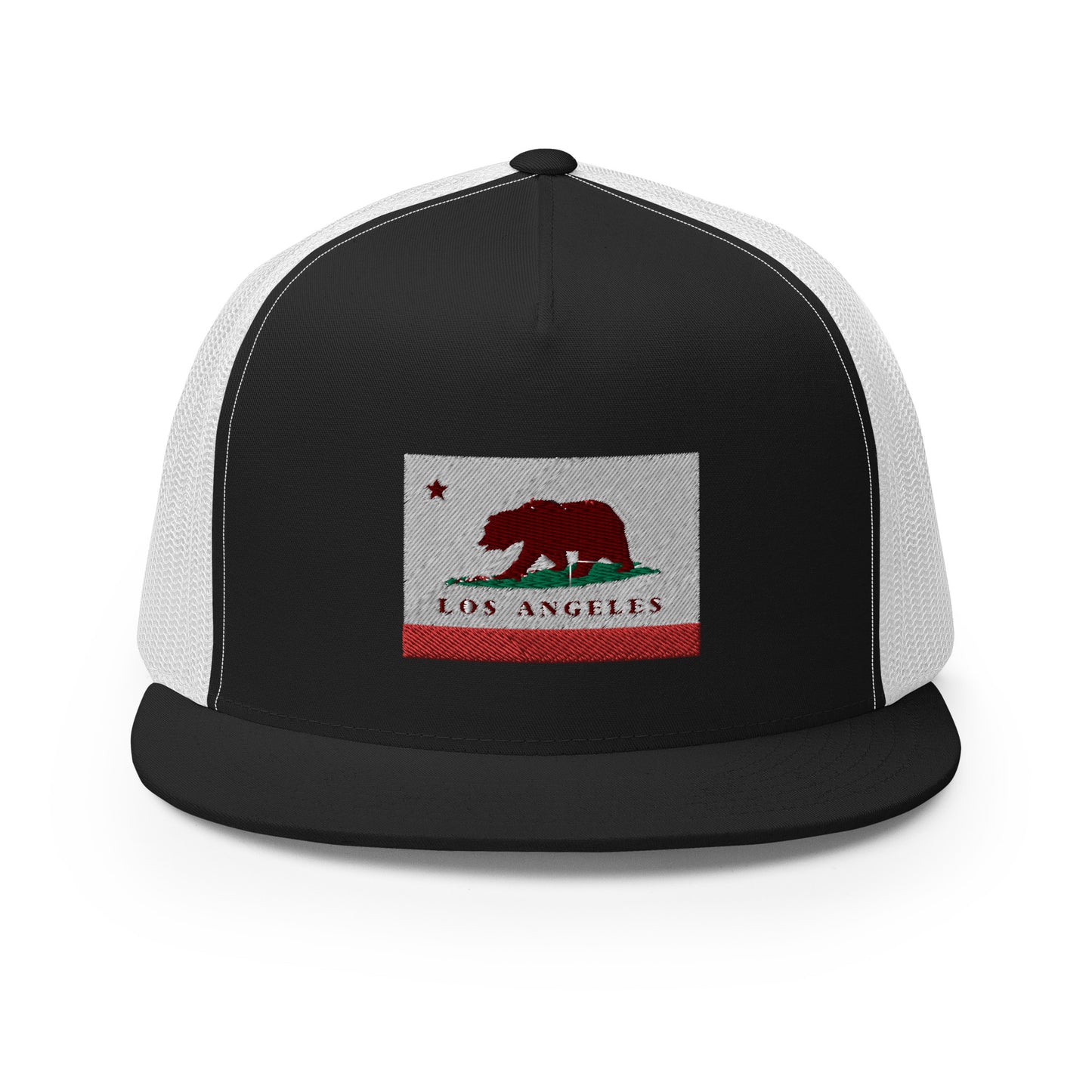 black Los Angeles CA Trucker Cap