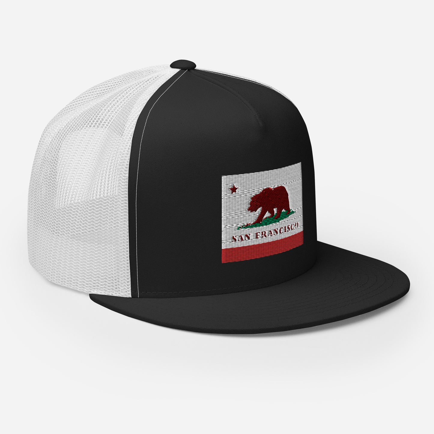 white and black San Francisco Trucker Hat