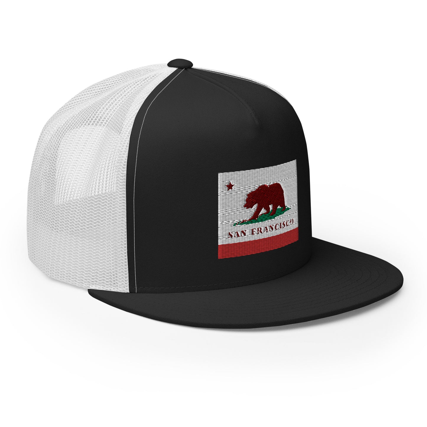 San Francisco CA Flag Trucker Hat - CAFlags