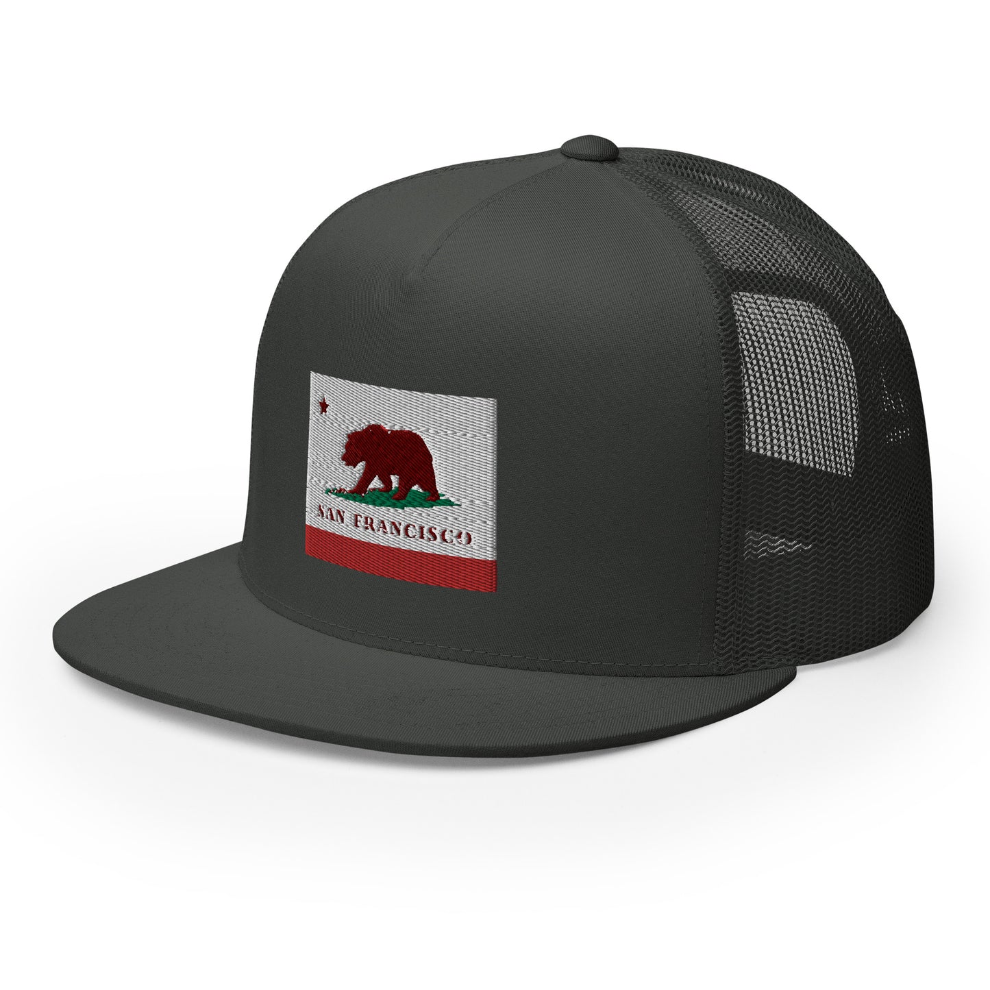 San Francisco CA Flag Trucker Hat - CAFlags