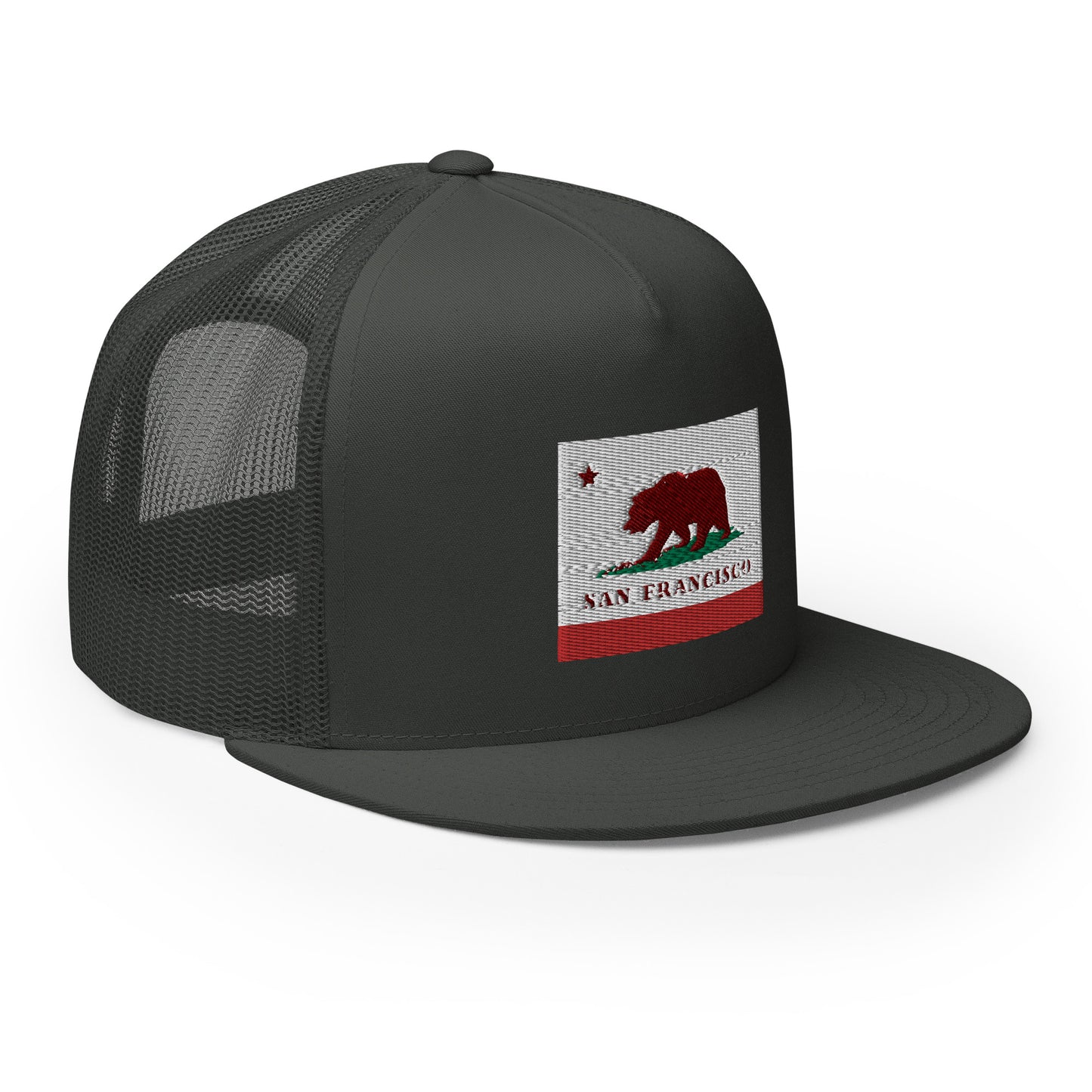 San Francisco CA Flag Trucker Hat - CAFlags