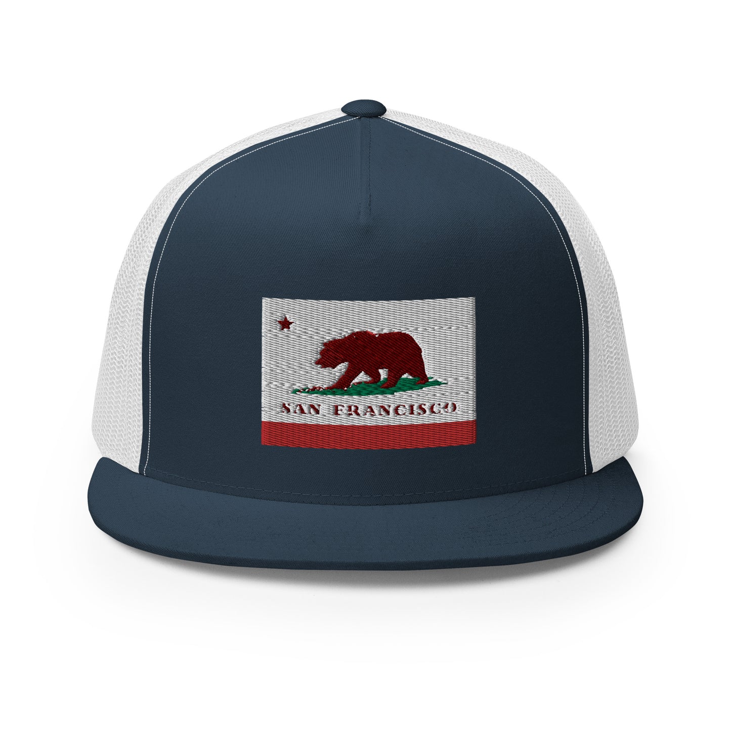 San Francisco CA Flag Trucker Hat - CAFlags
