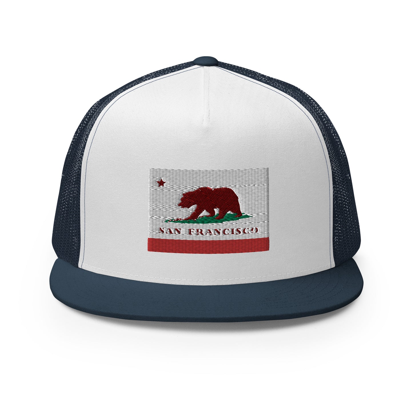 San Francisco CA Flag Trucker Hat - CAFlags