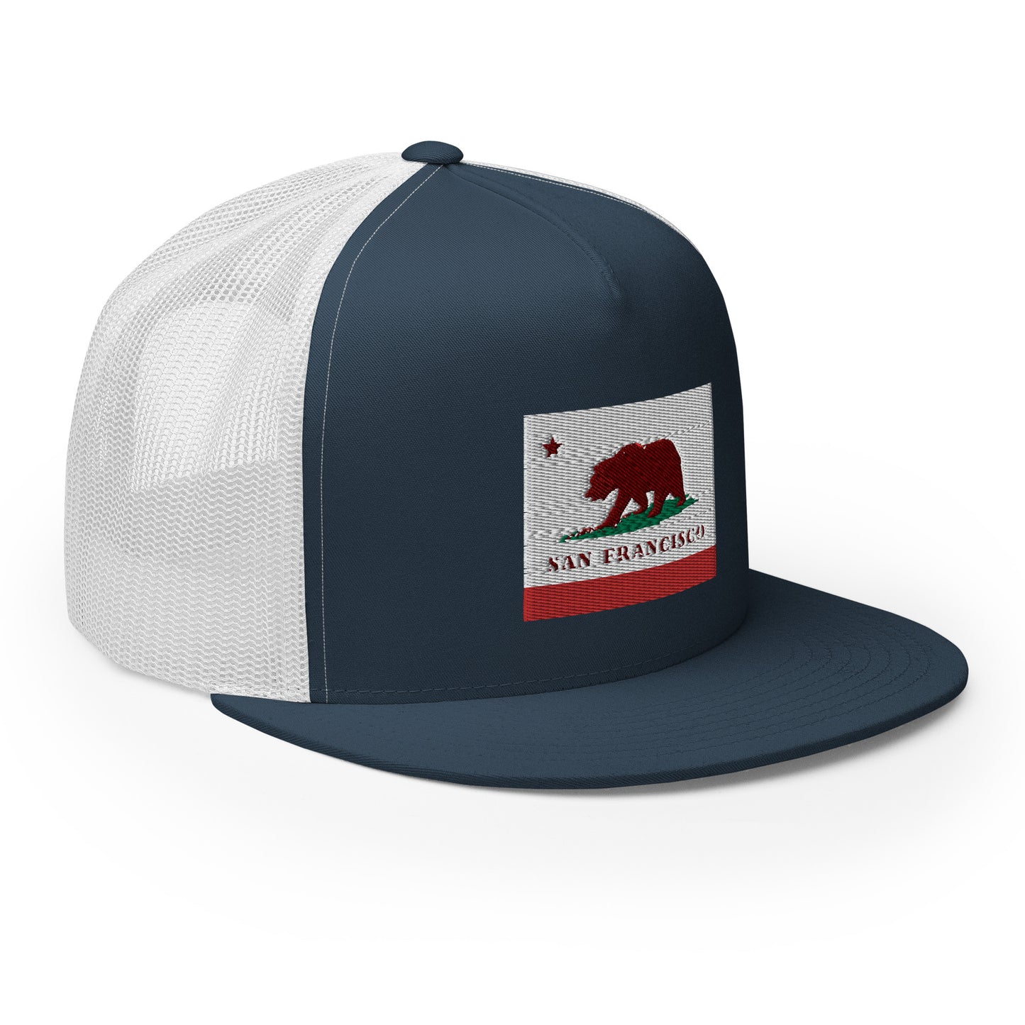 San Francisco CA Flag Trucker Hat - CAFlags