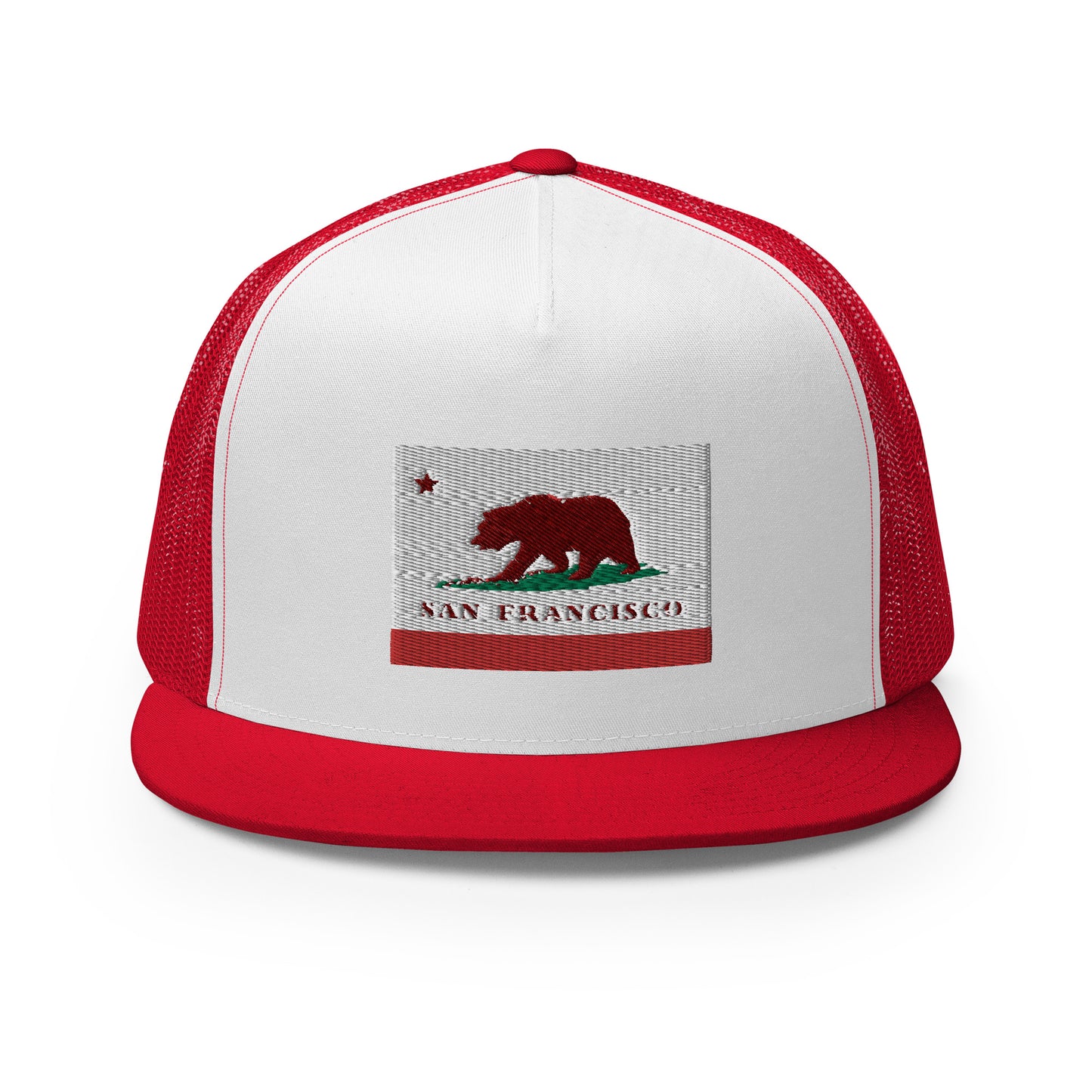 San Francisco CA Flag Trucker Hat - CAFlags