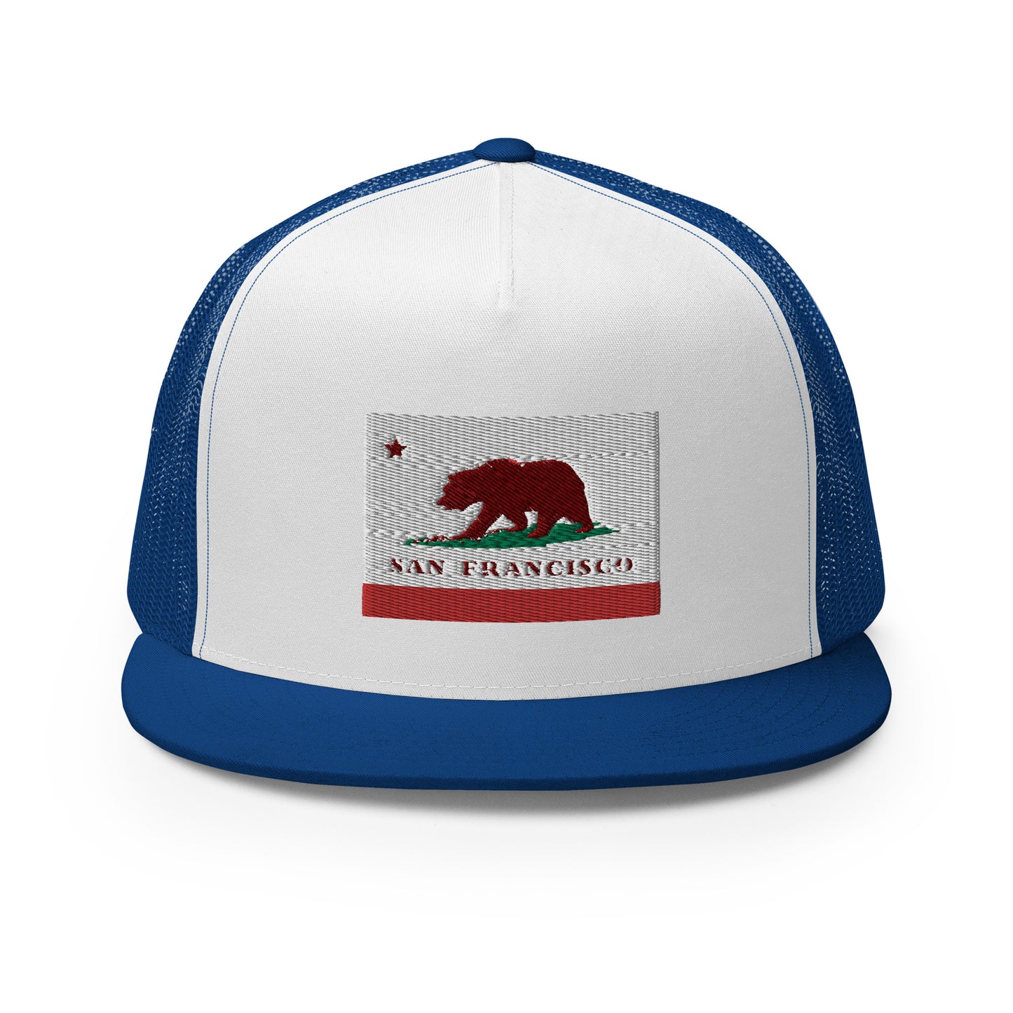San Francisco CA Flag Trucker Hat - CAFlags