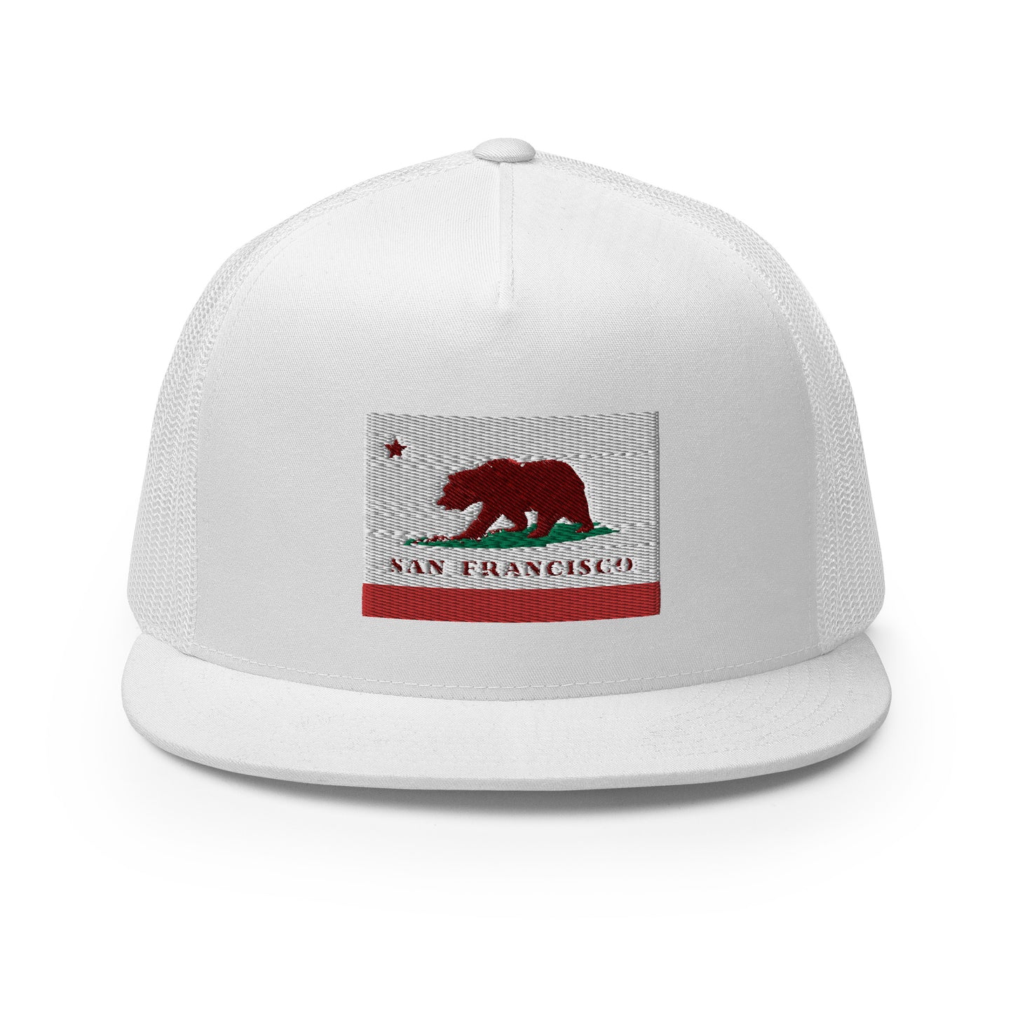 San Francisco CA Flag Trucker Hat - CAFlags
