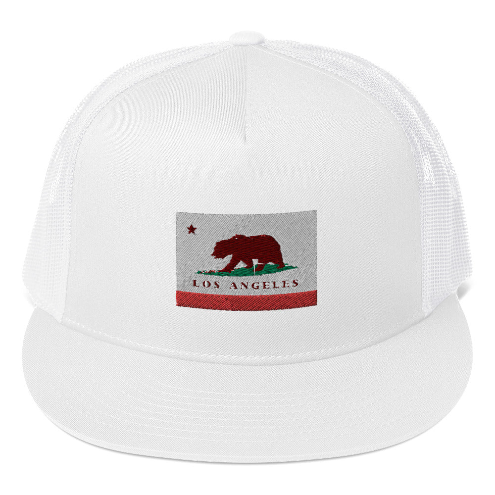 white Los Angeles CA Trucker hat