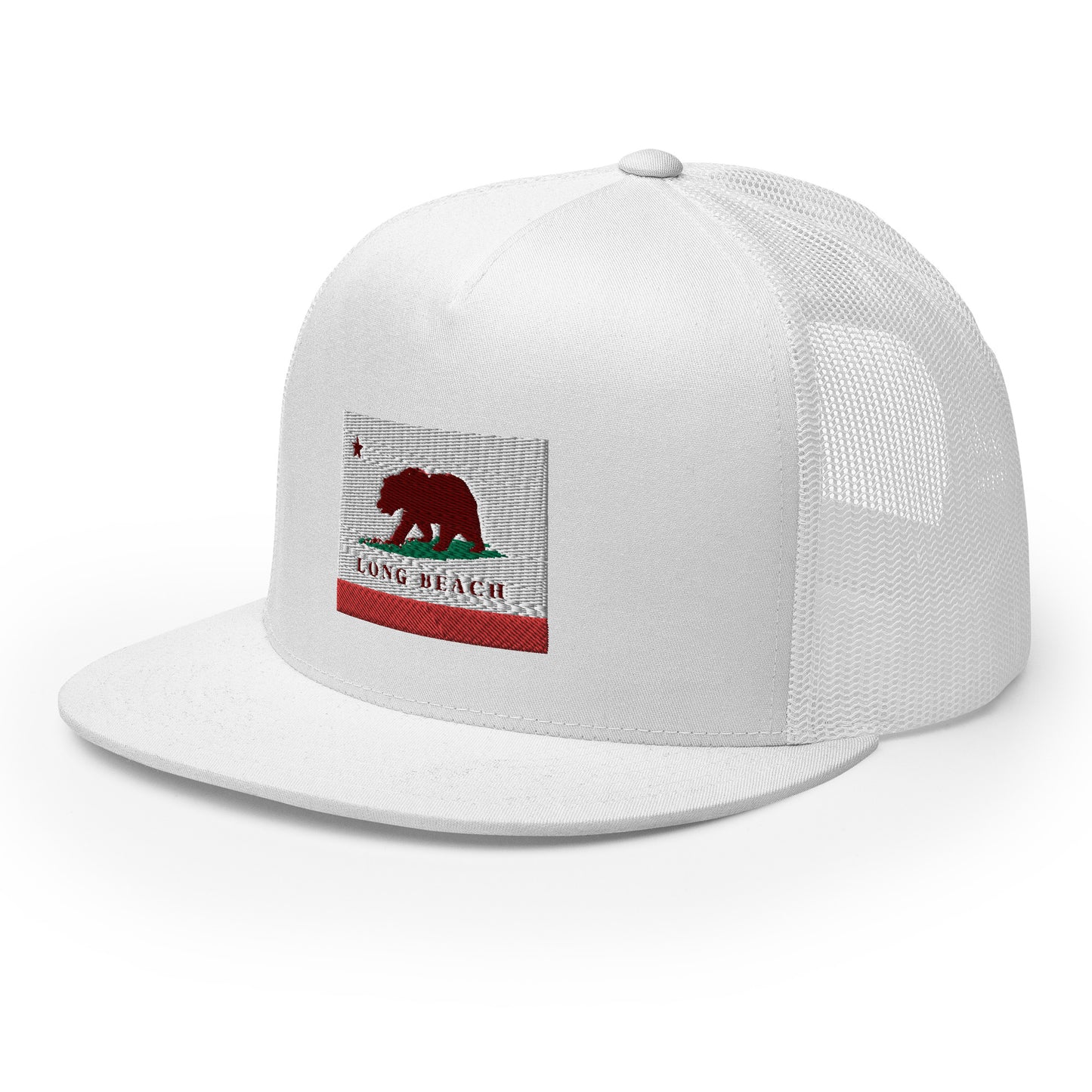 Long Beach CA Flag Trucker Cap - CAFlags