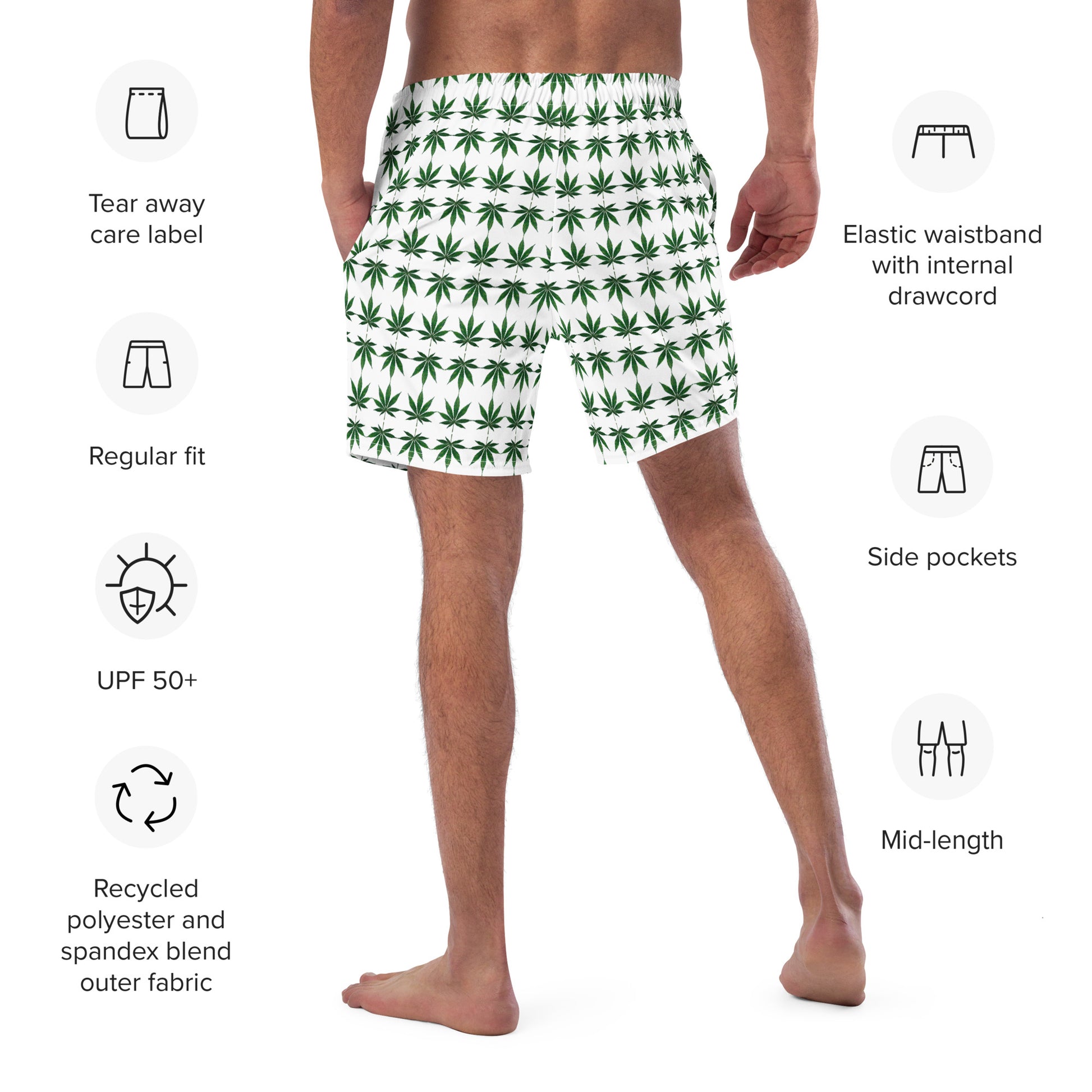 Weed Leaf Swim Trunks