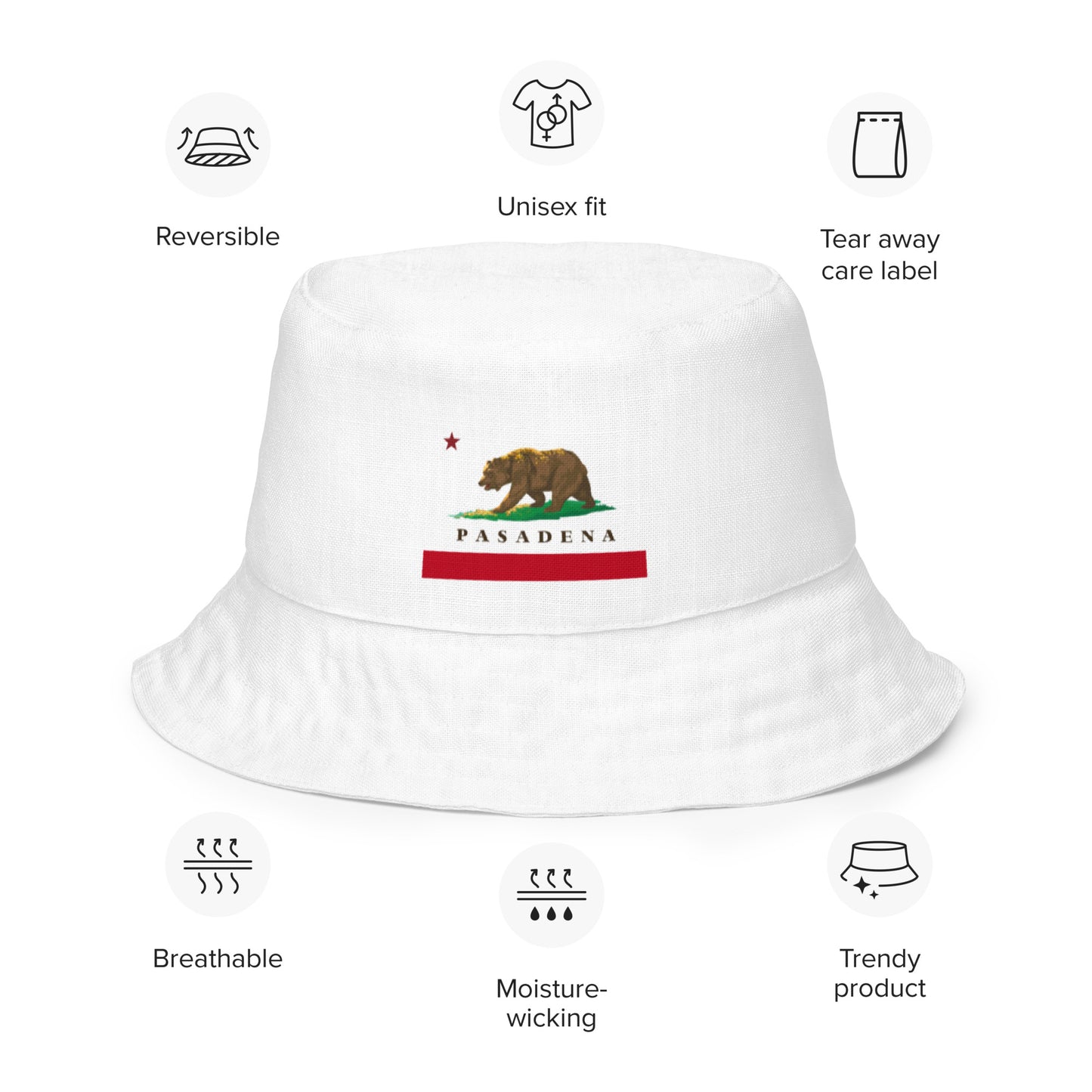 Pasadena CA Reversible bucket hat