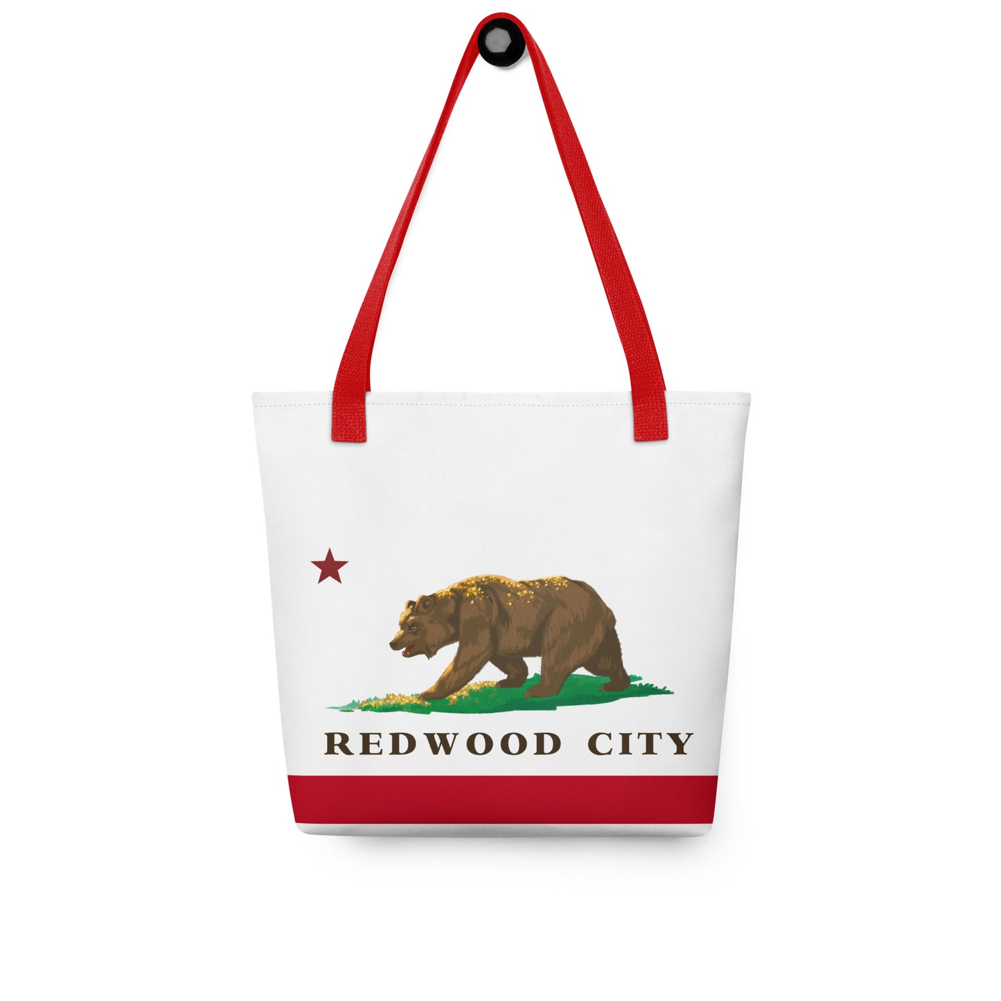 Redwood City CA Flag Tote bag