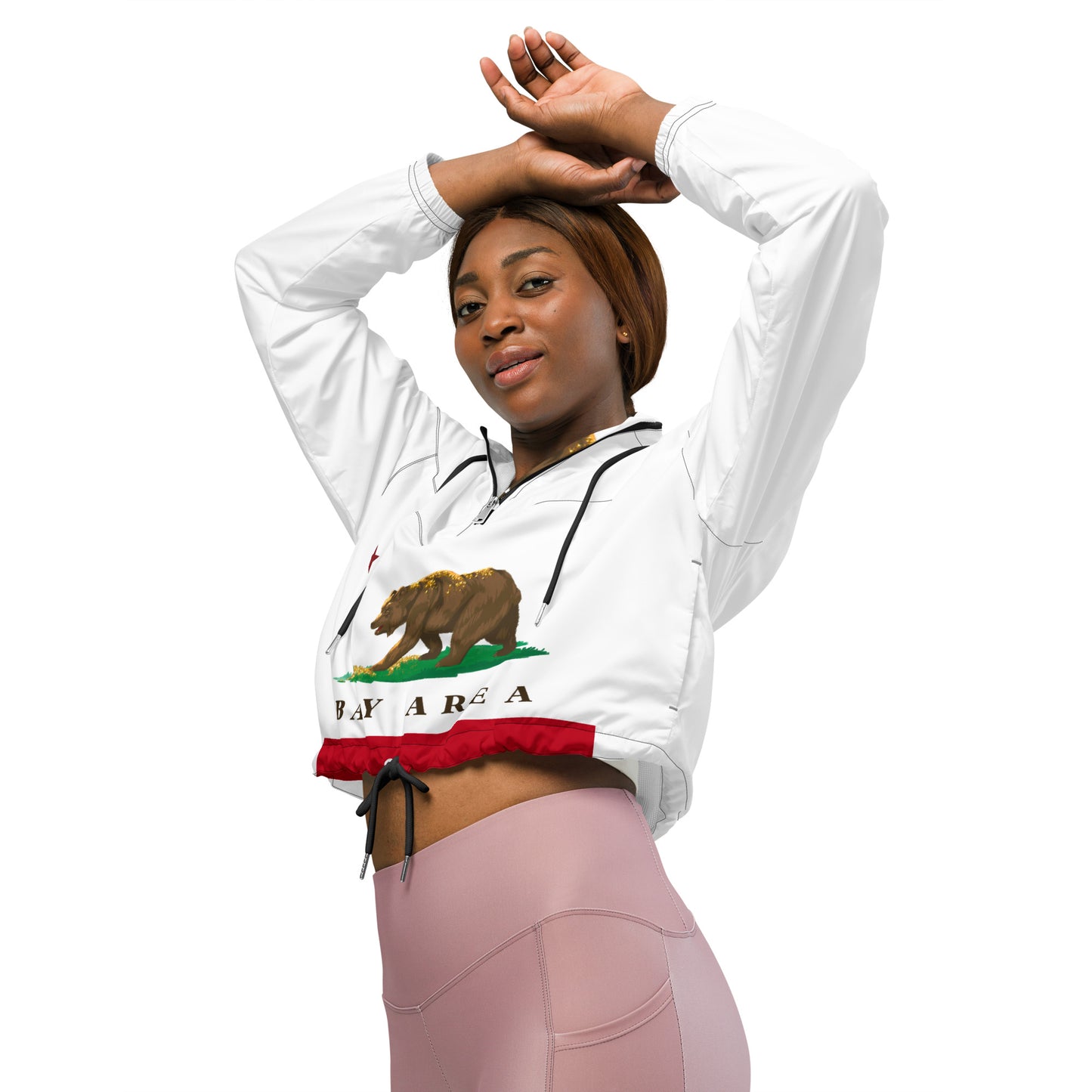 Bay Area Women’s cropped windbreaker - CAFlags