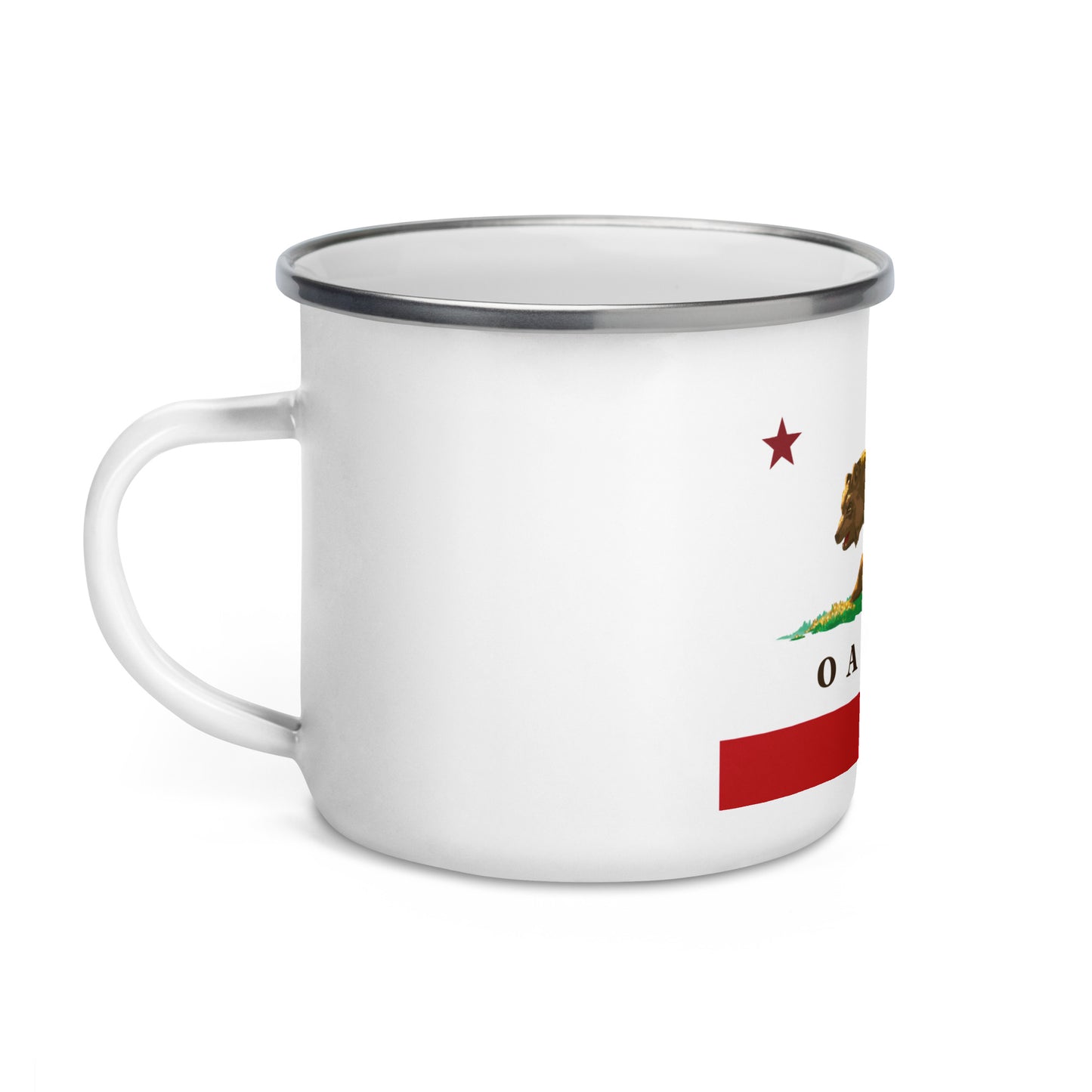 Oakland CA Enamel Mug - CAFlags
