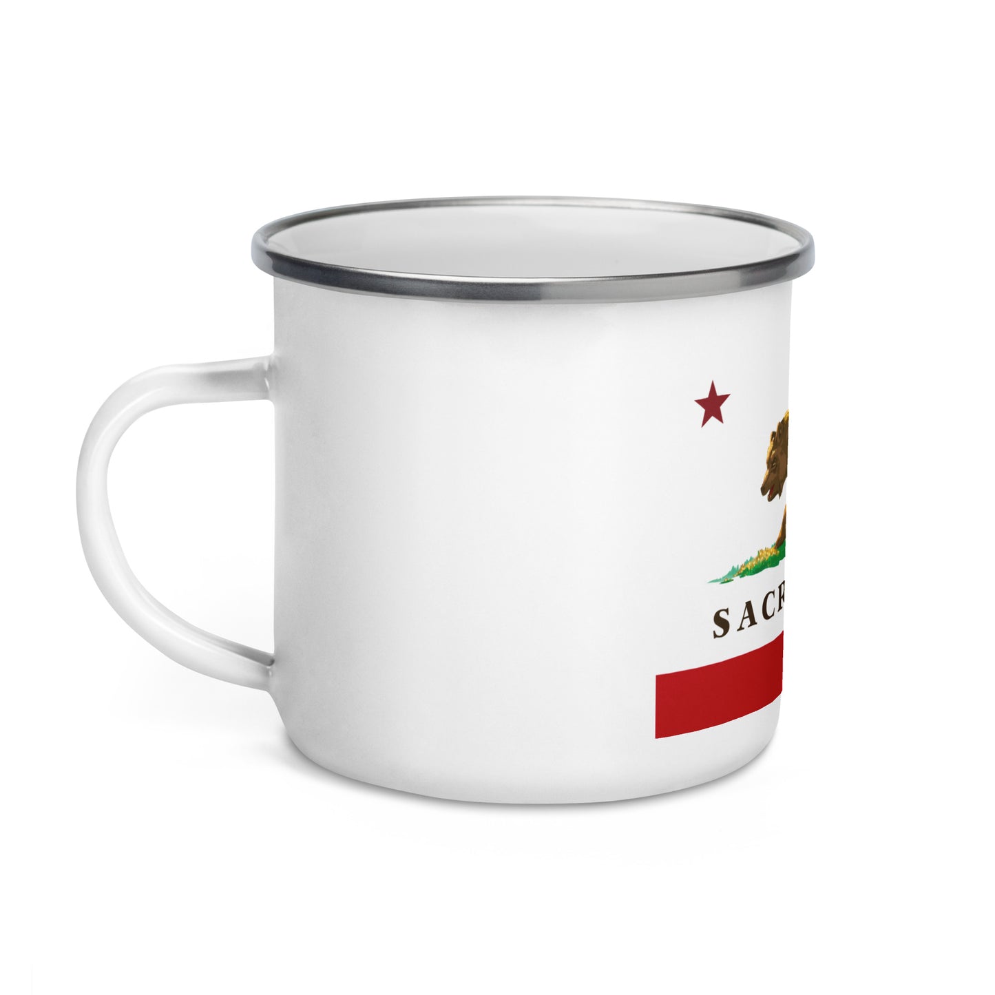 Sacramento CA Enamel Mug