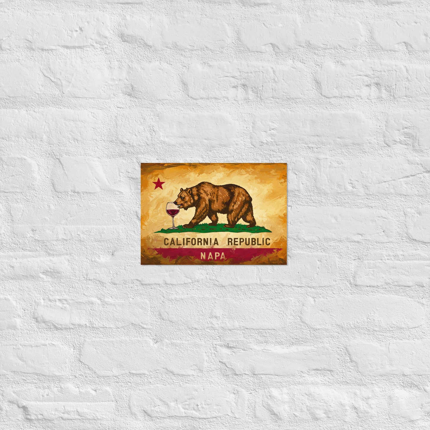 California flag Napa poster