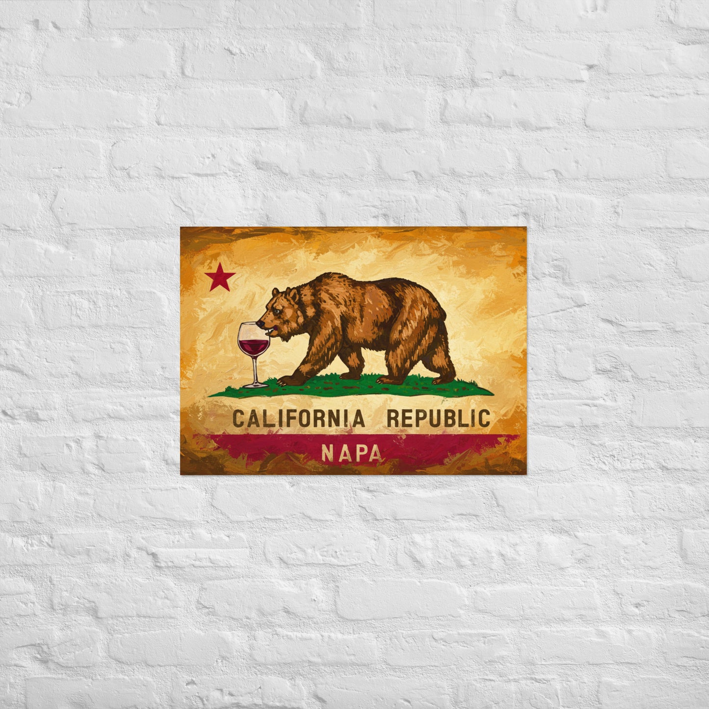 CA Flag Napa Poster
