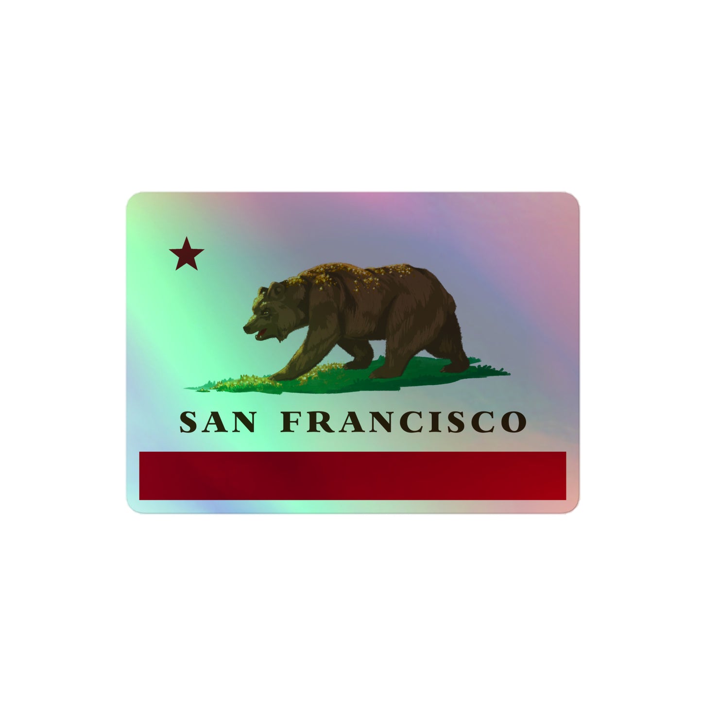 CA Flag San Francisco Holographic sticker - CAFlags