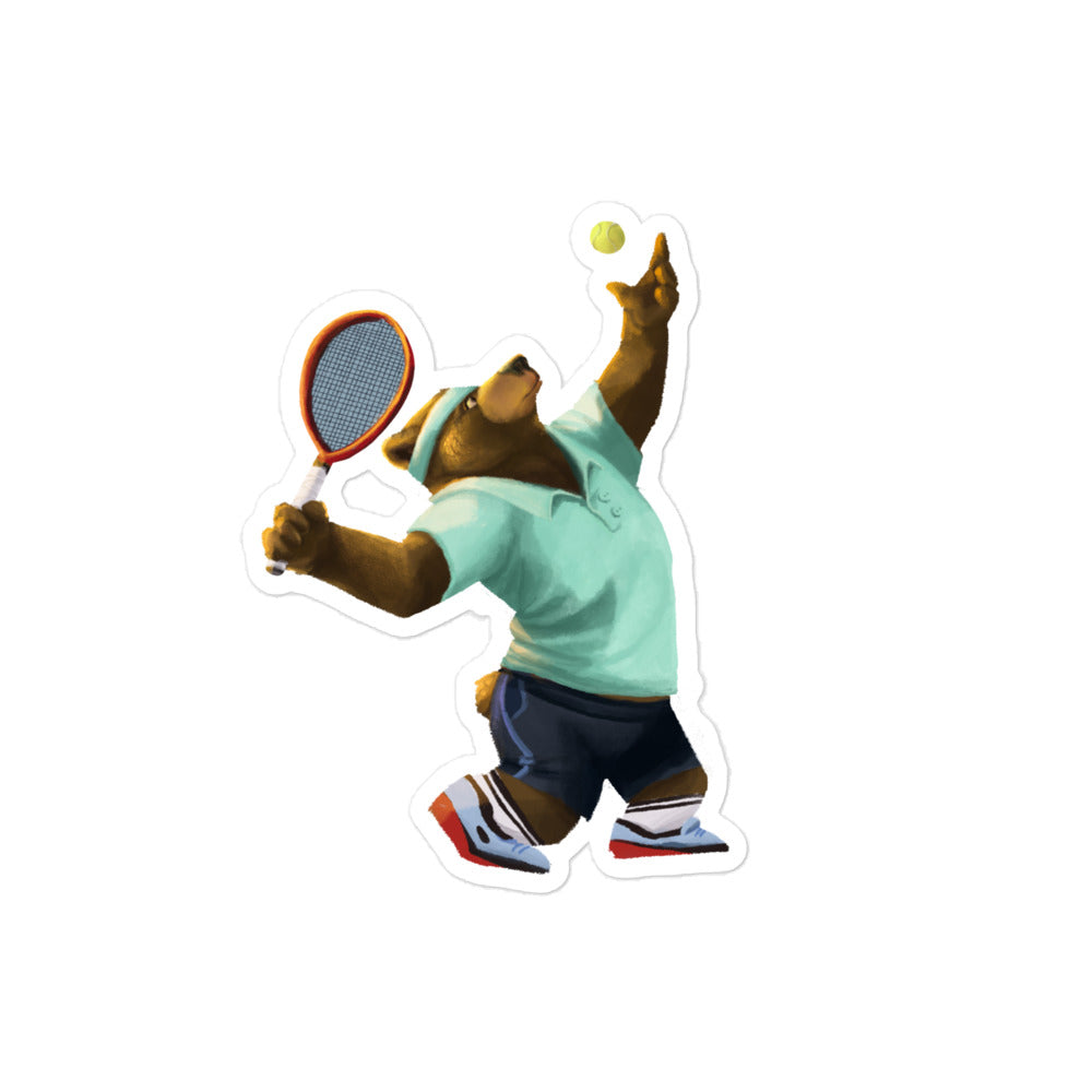 Tennis Grizzly Sticker