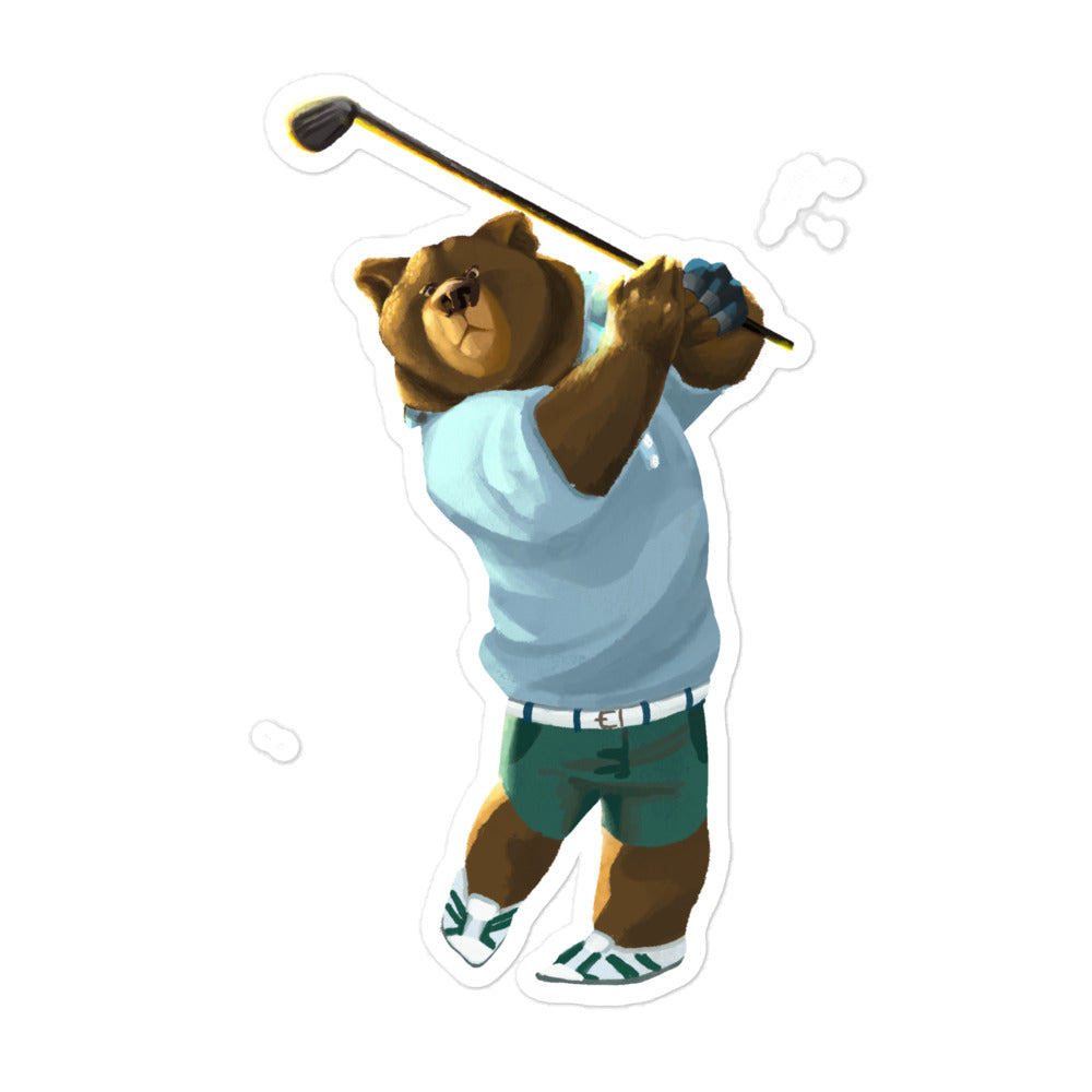 Goldie the Golfer sticker - CAFlags