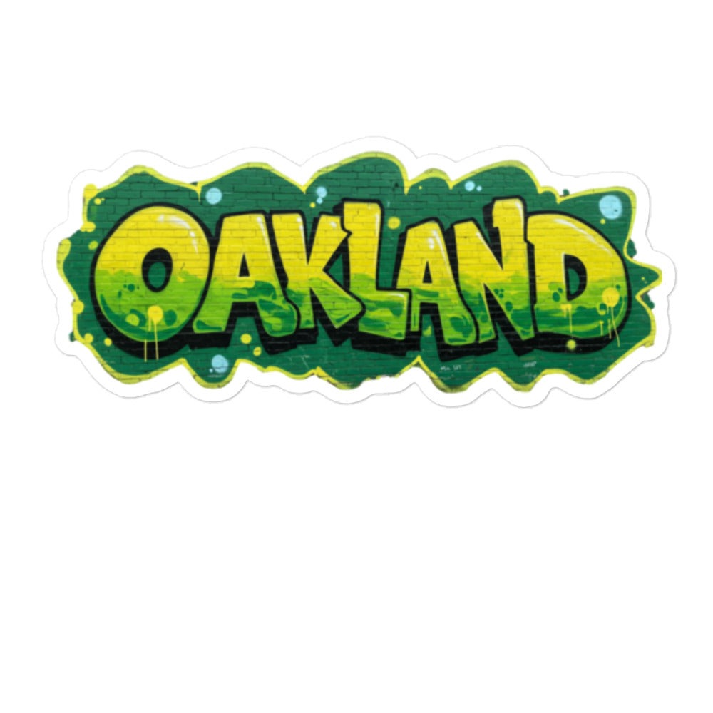 Oakland Green & Gold sticker