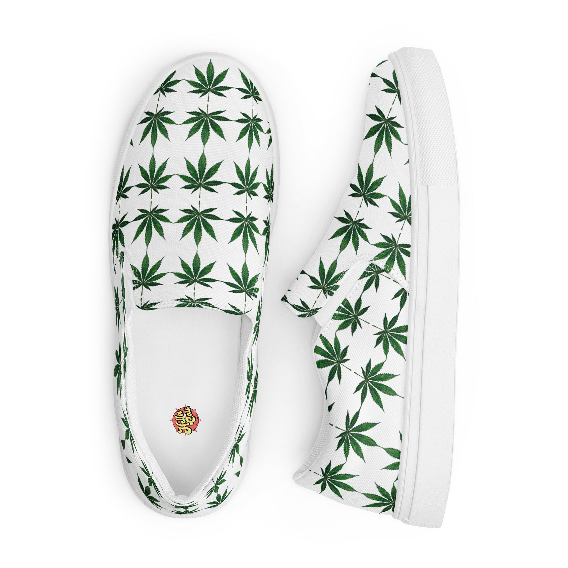 Pot Leaf Slip On Shoes