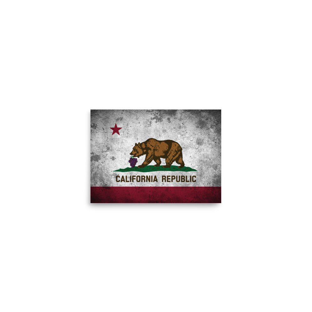 California bear eating grapes print