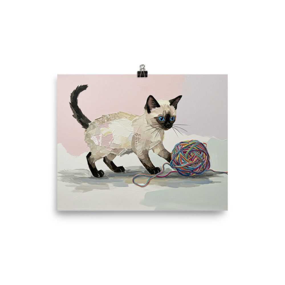 Siamese cat print