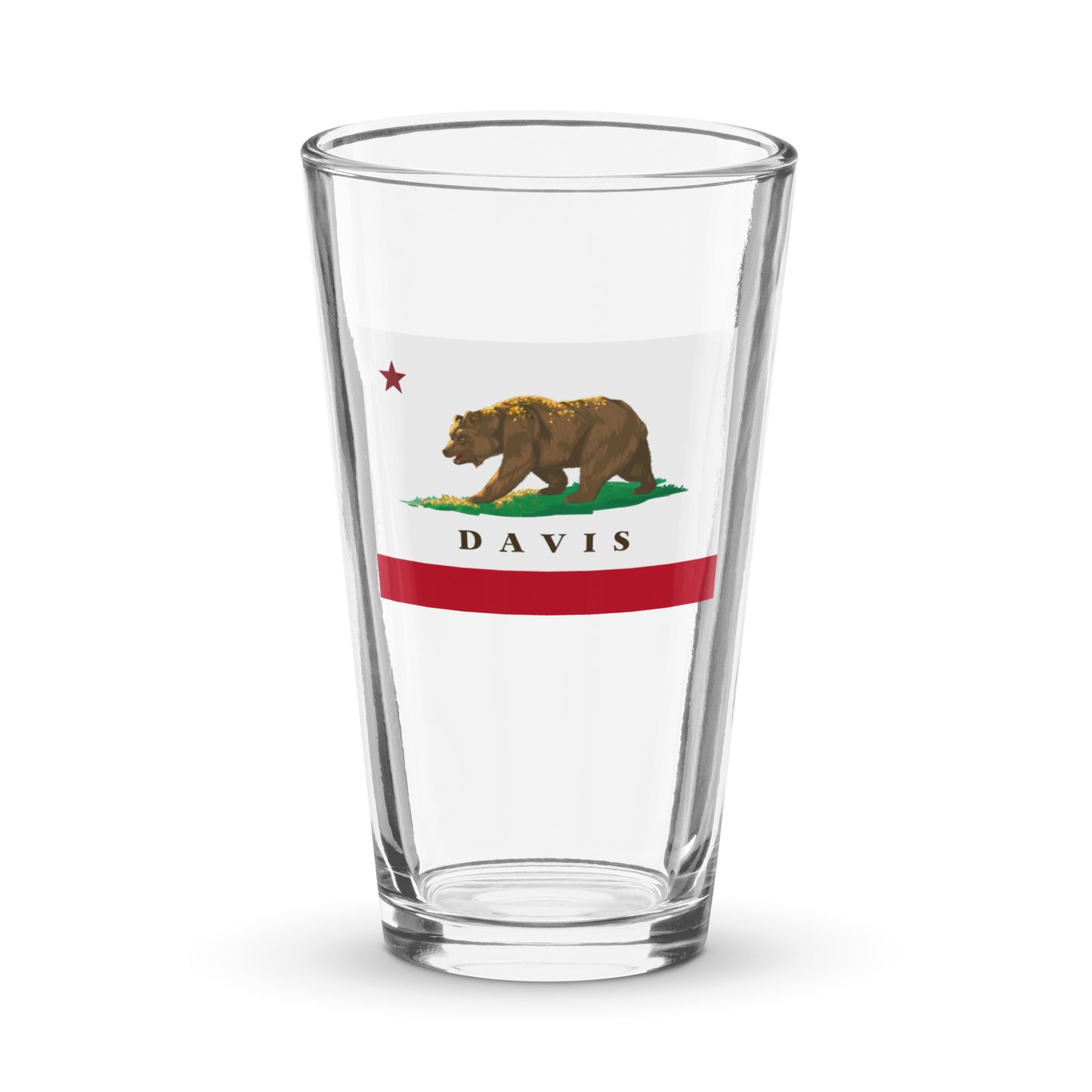 Davis CA pint glass - CAFlags