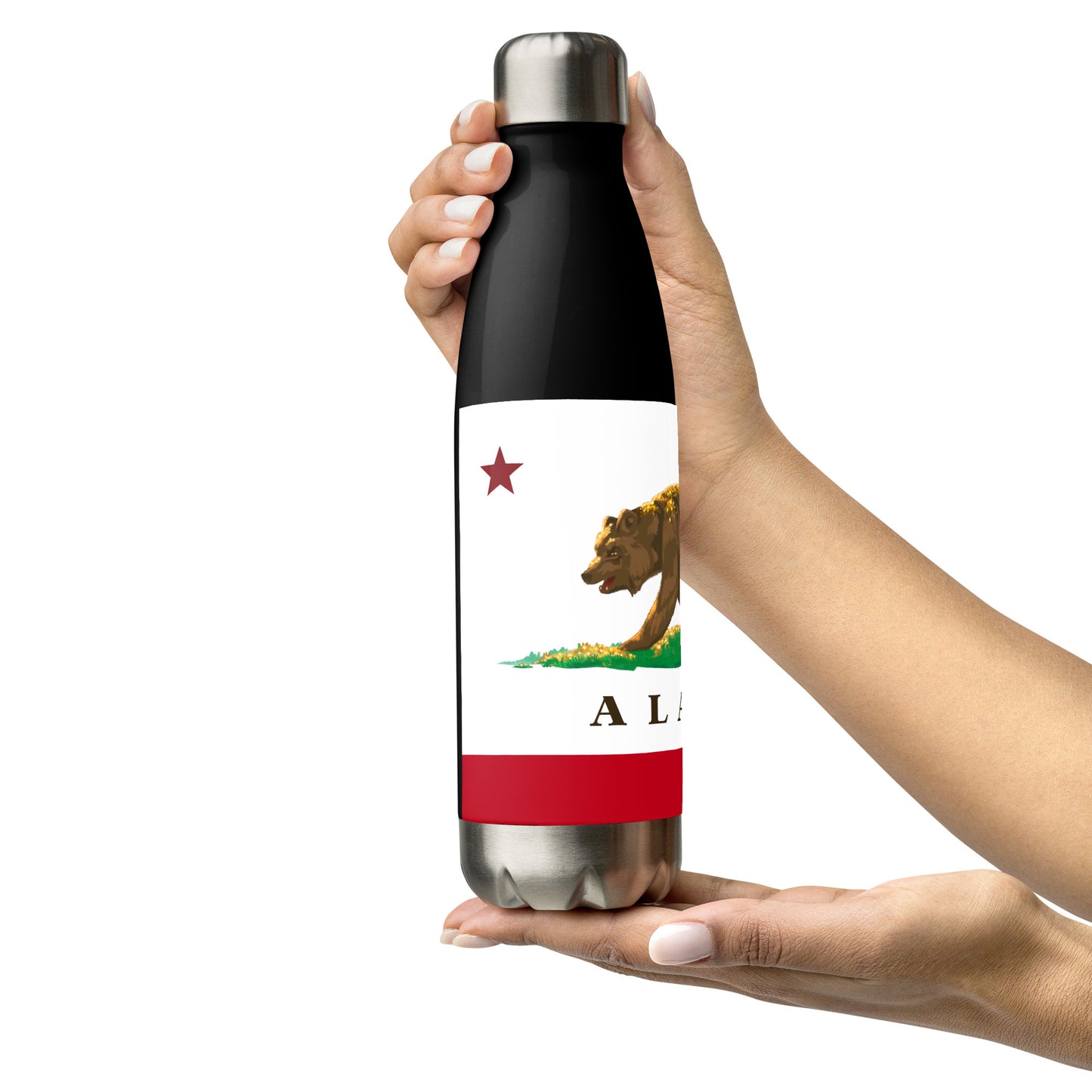 Alamo CA Stainless steel water bottle - CAFlags