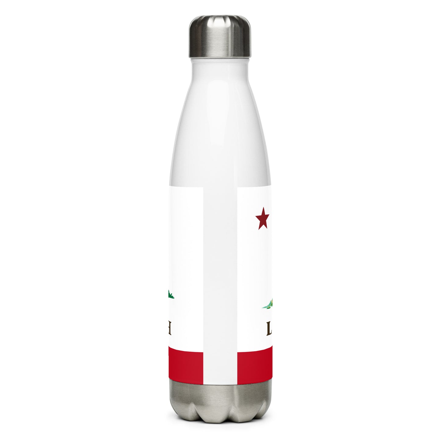 Long Beach CA Flag Stainless steel water bottle - CAFlags