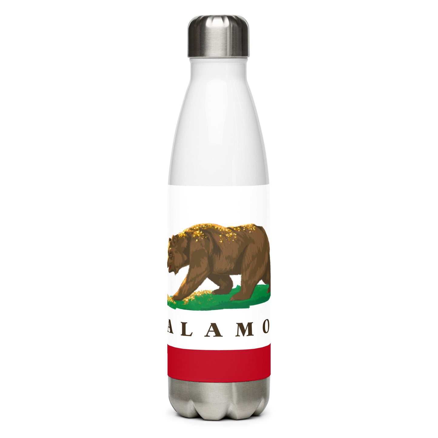 Alamo CA Stainless steel water bottle - CAFlags