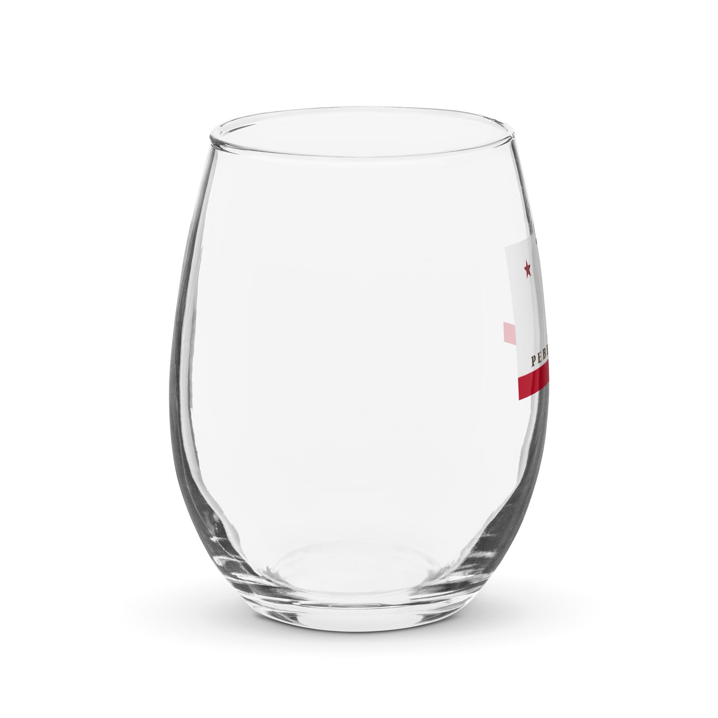 Pebble Beach CA Stemless wine glass - CAFlags