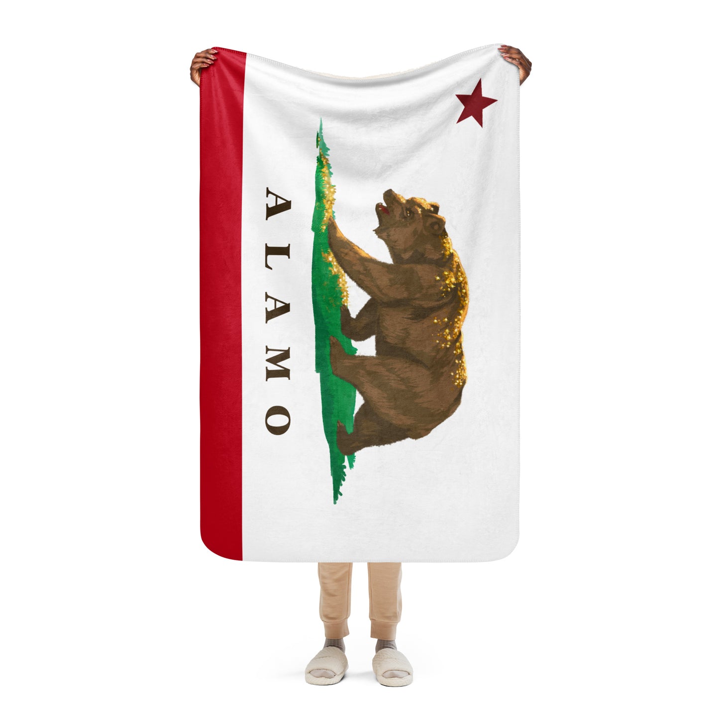 Alamo CA Sherpa blanket - CAFlags
