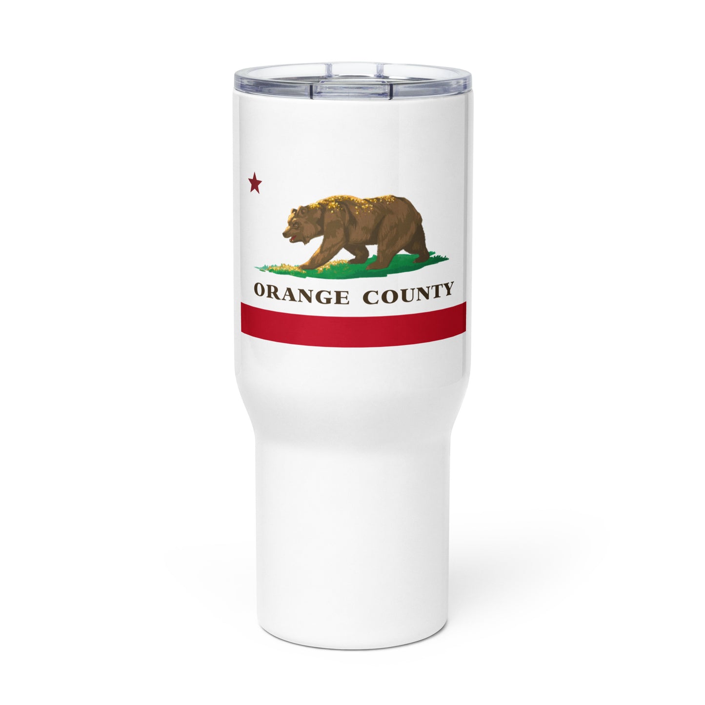 Orange County Travel mug with handle