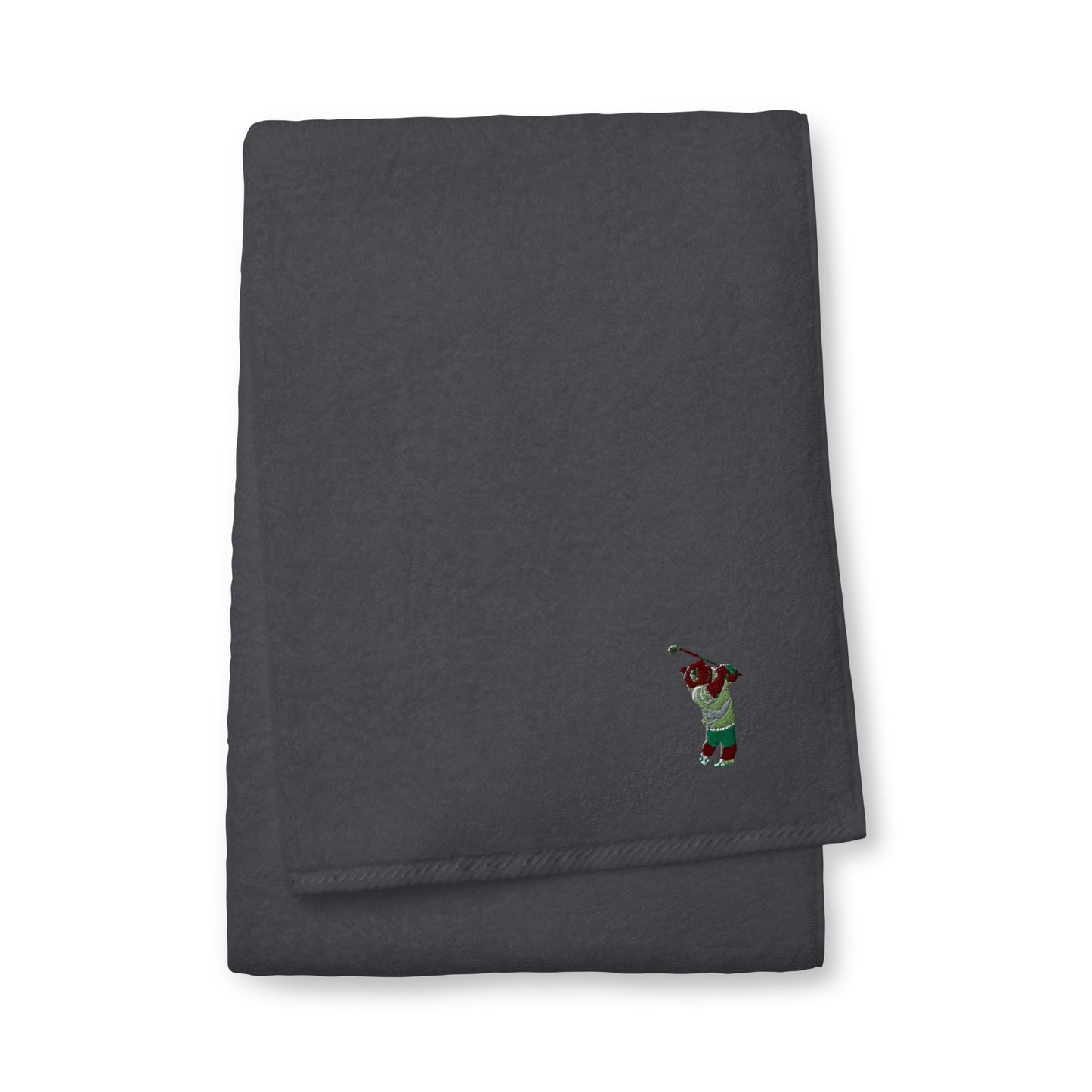 Golfing Grizzly cotton golf towel - CAFlags