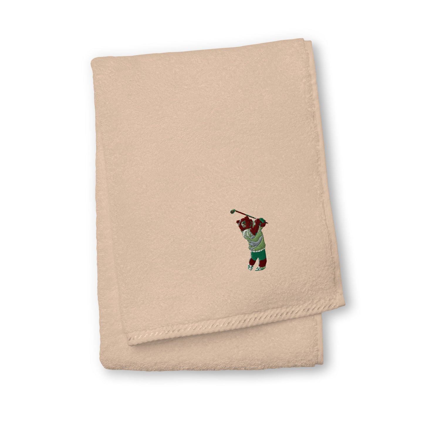 Golfing Grizzly cotton golf towel - CAFlags