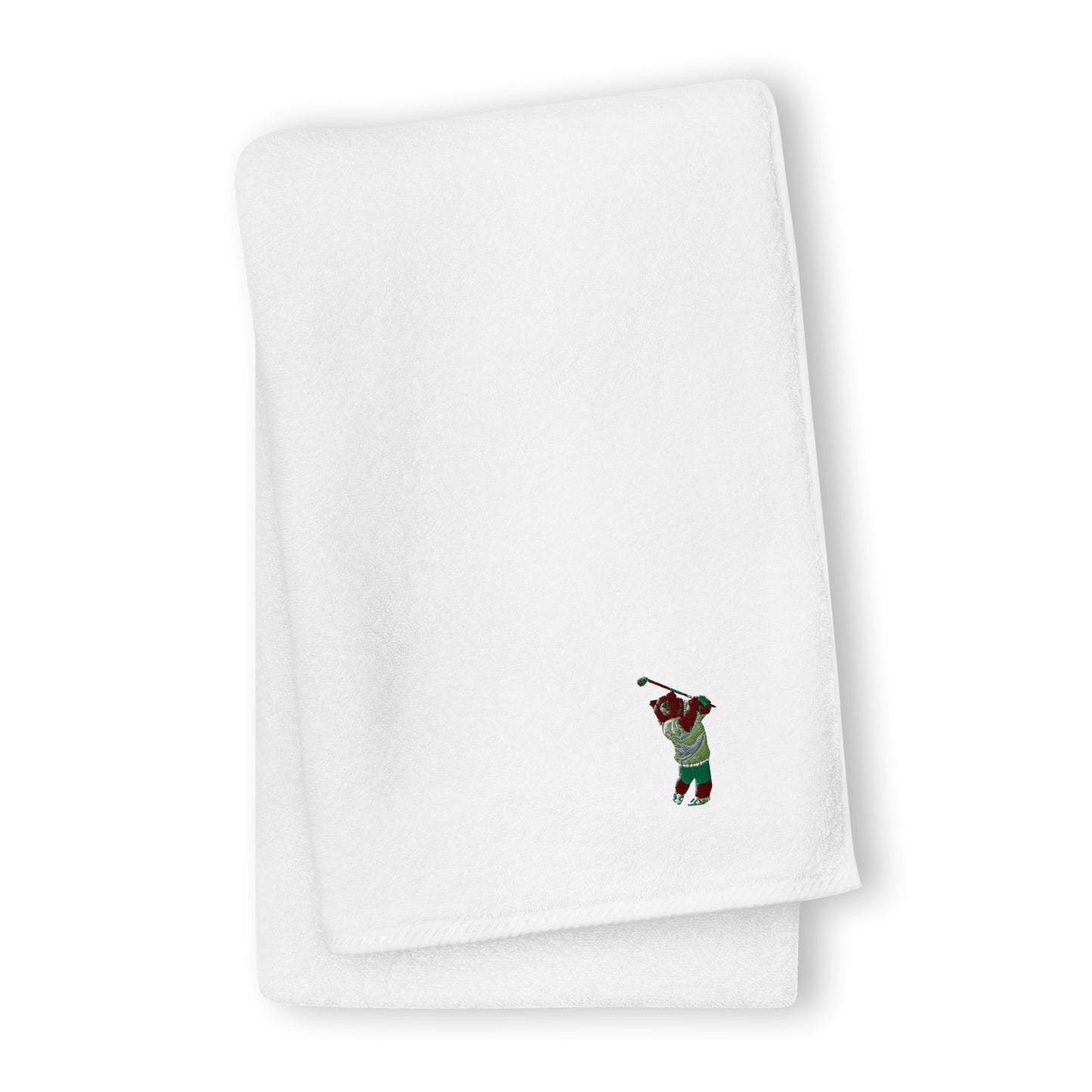 Golfing Grizzly cotton golf towel - CAFlags