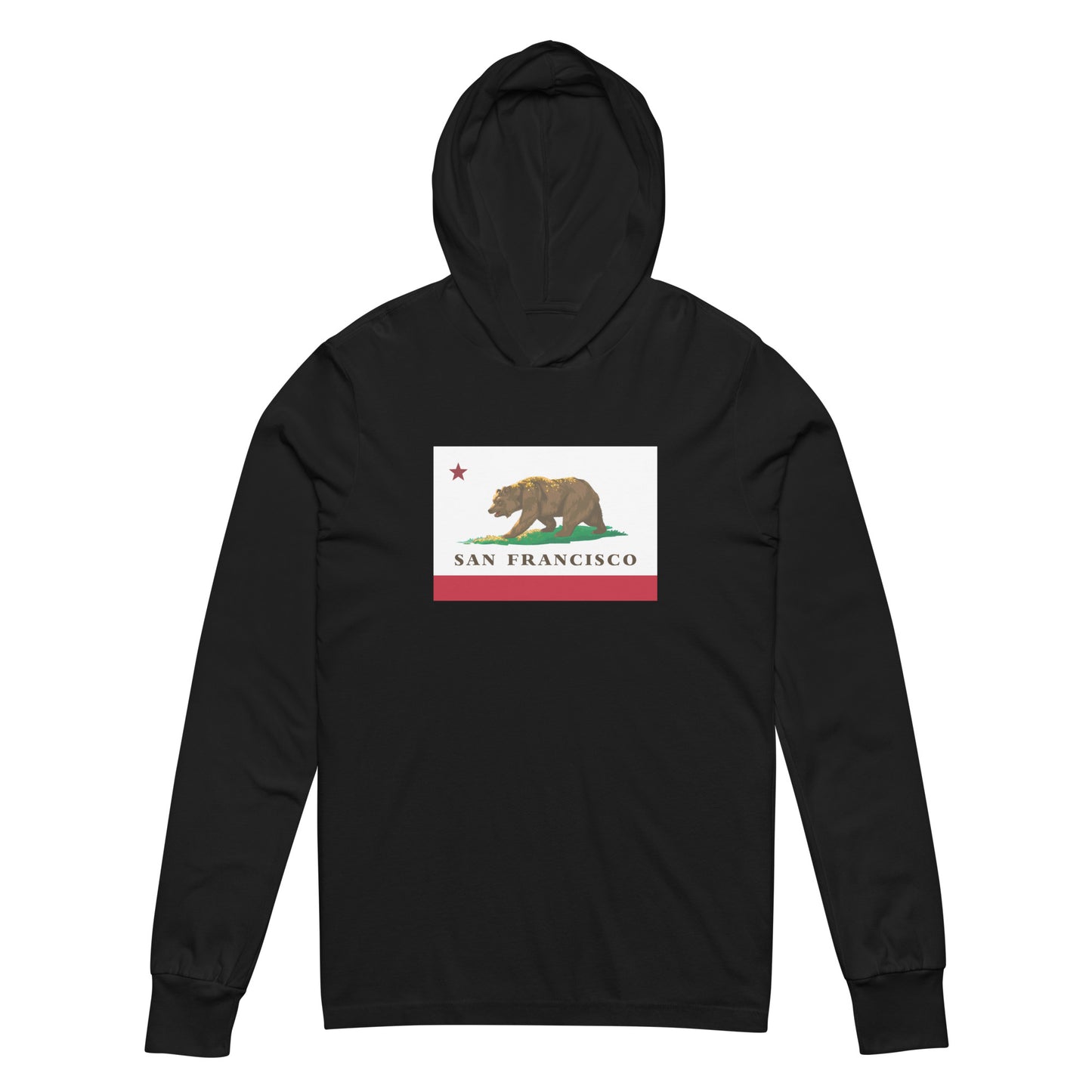 San Francisco CA Flag Hooded long-sleeve tee - CAFlags