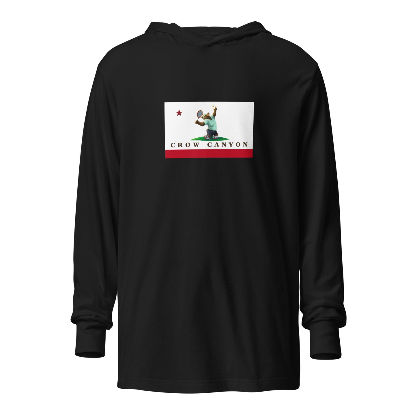 Crow Canyon Tennis Hooded long-sleeve tee