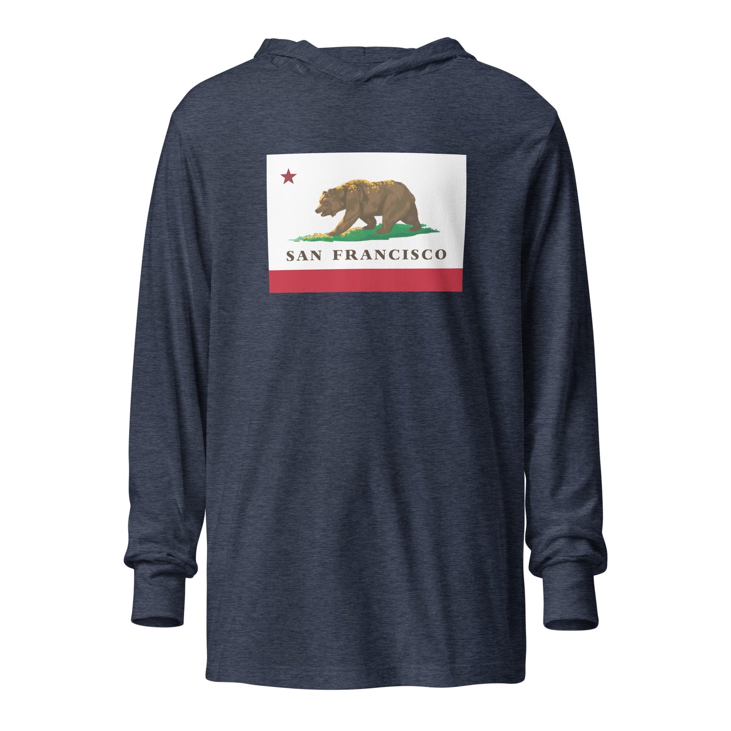 San Francisco CA Flag Hooded long-sleeve tee - CAFlags