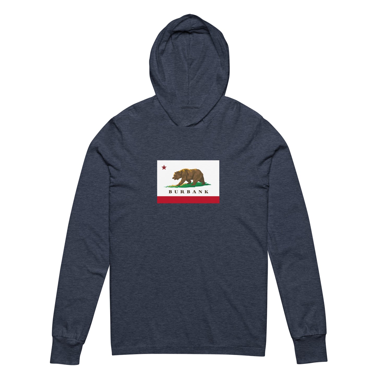 Navy Burbank Hooded long-sleeve tee