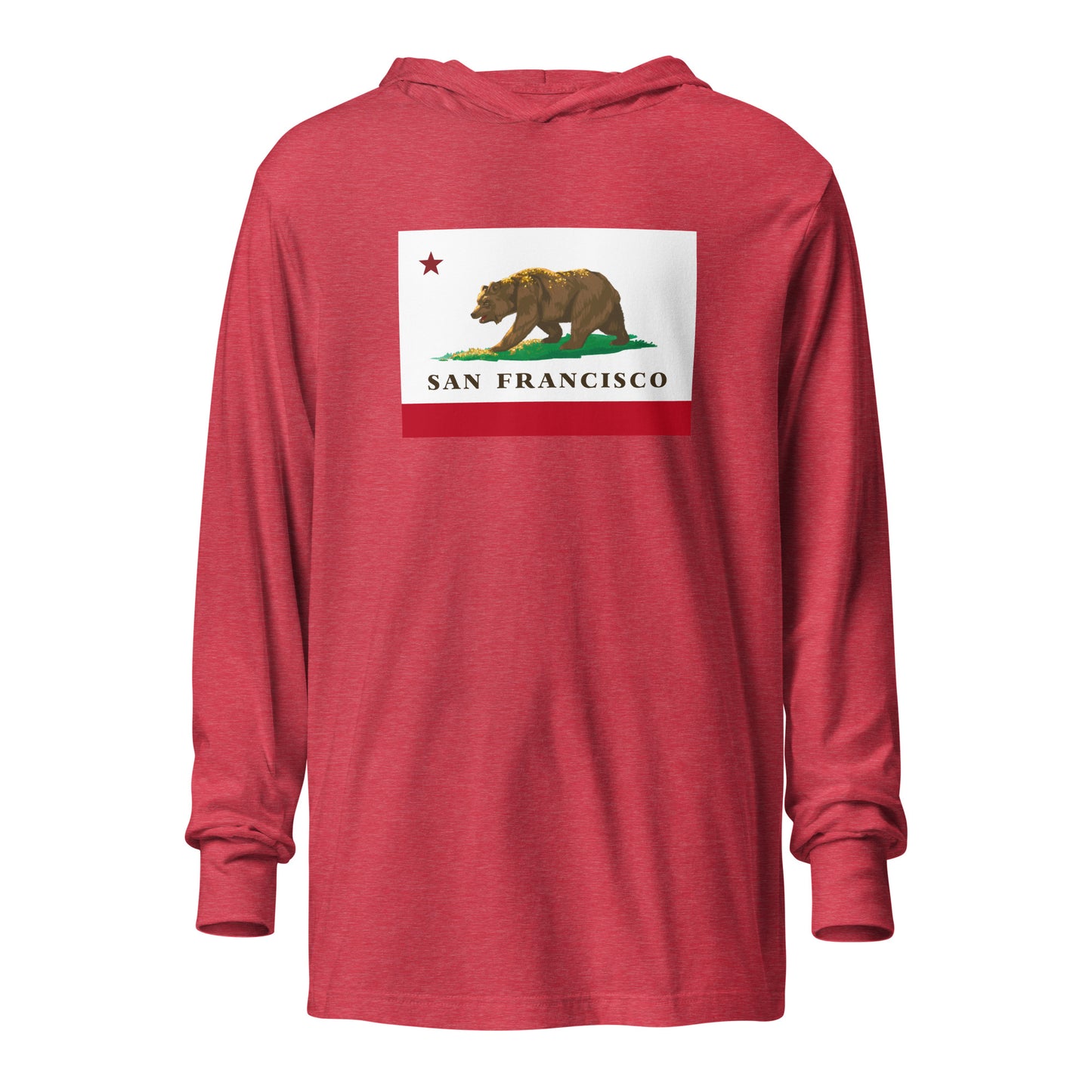 San Francisco CA Flag Hooded long-sleeve tee - CAFlags