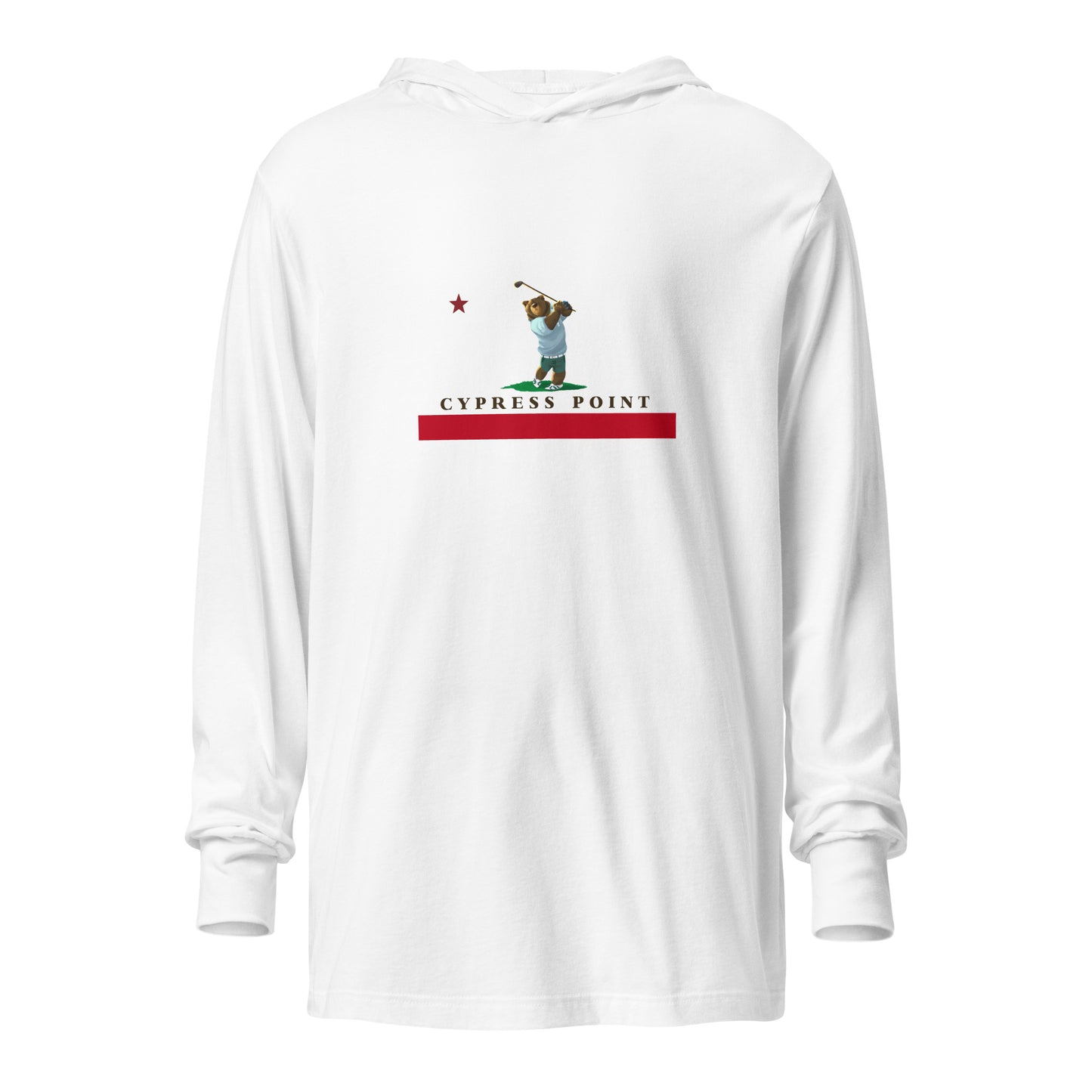 Cypress Point Golf Hooded long-sleeve tee - CAFlags