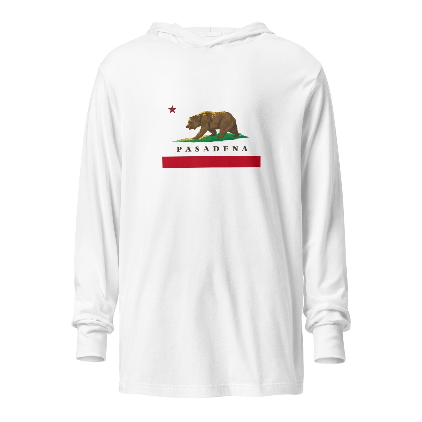 Pasadena CA Hooded long-sleeve tee - CAFlags