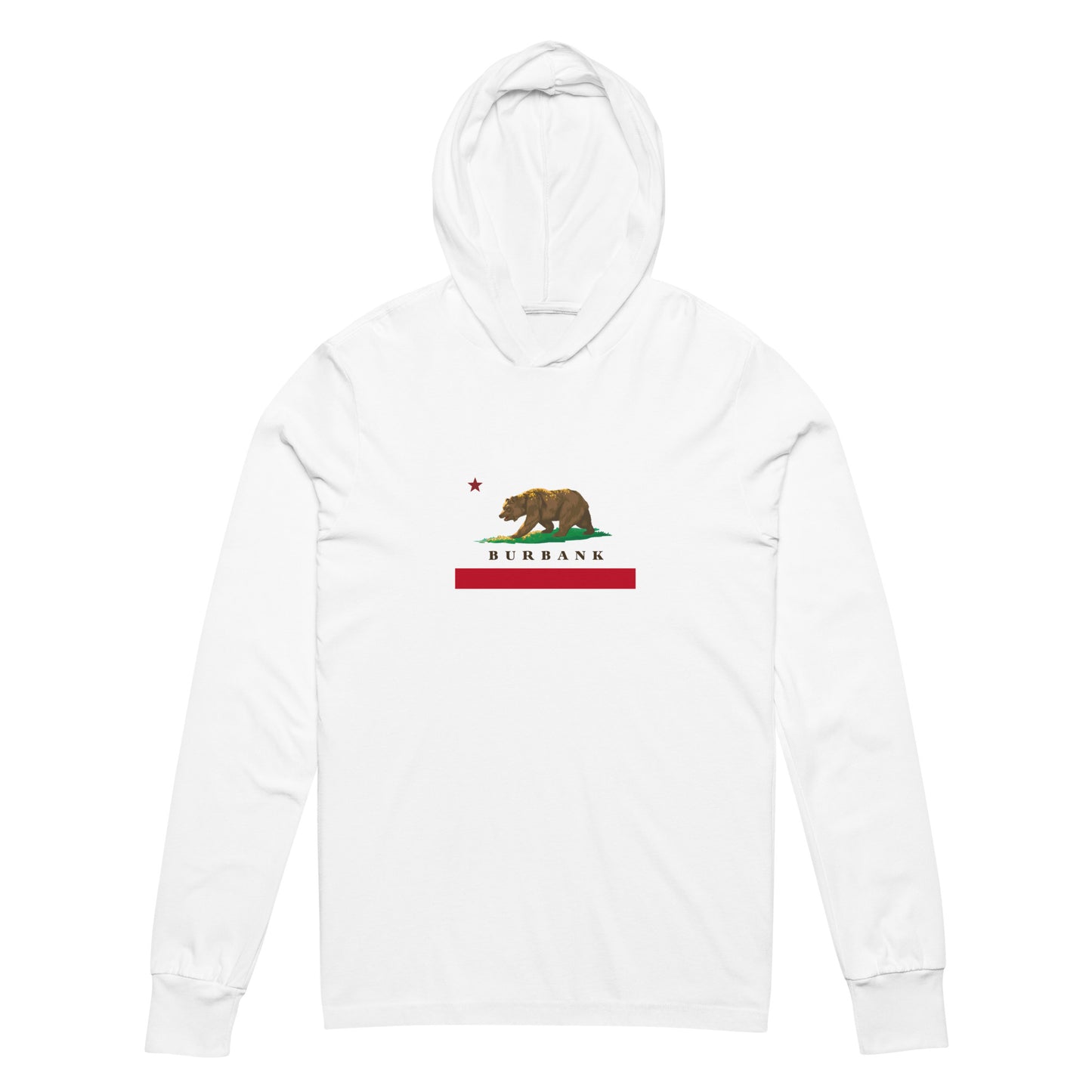 White Burbank Hooded long-sleeve tee