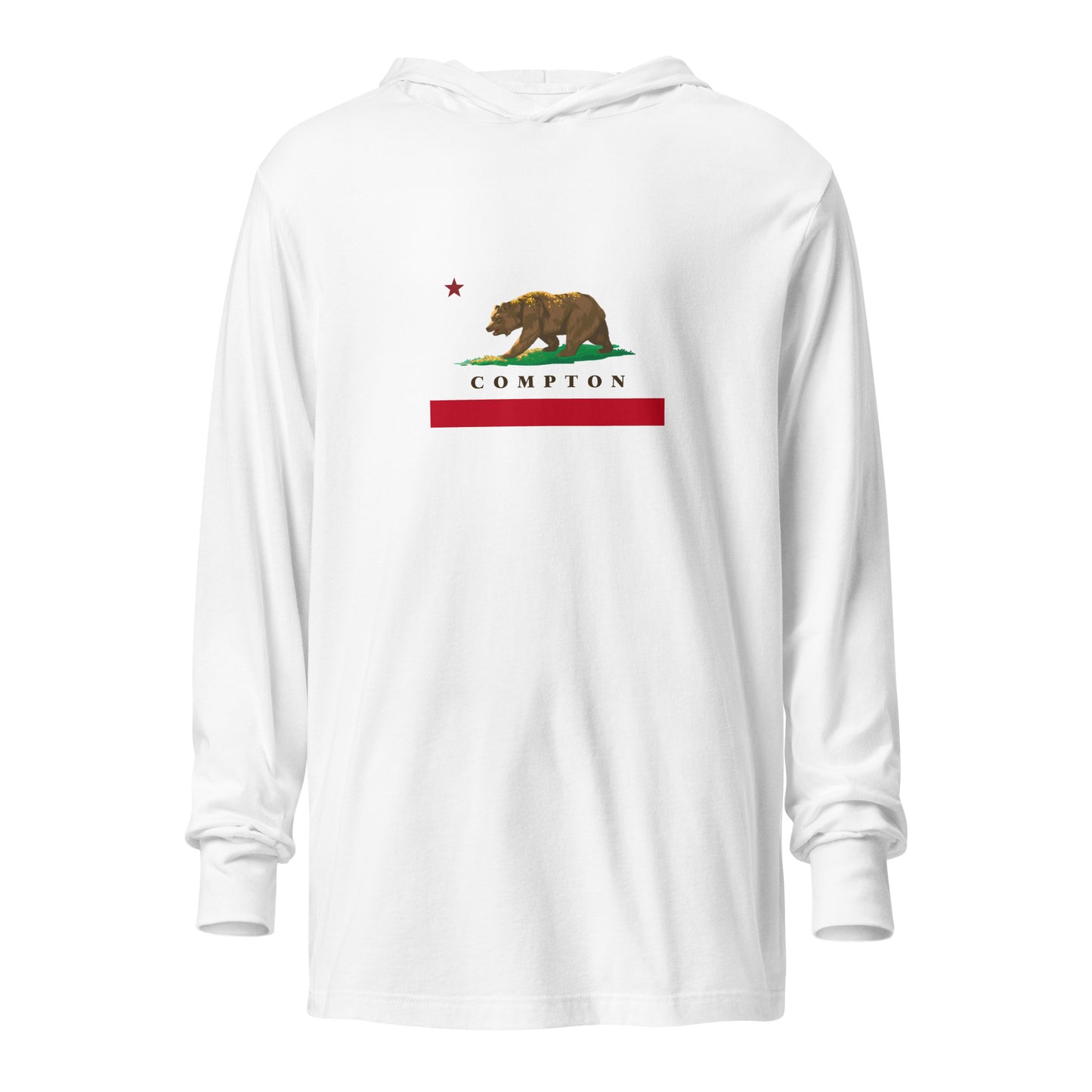 Compton Hooded long-sleeve tee - Cali City Apparel