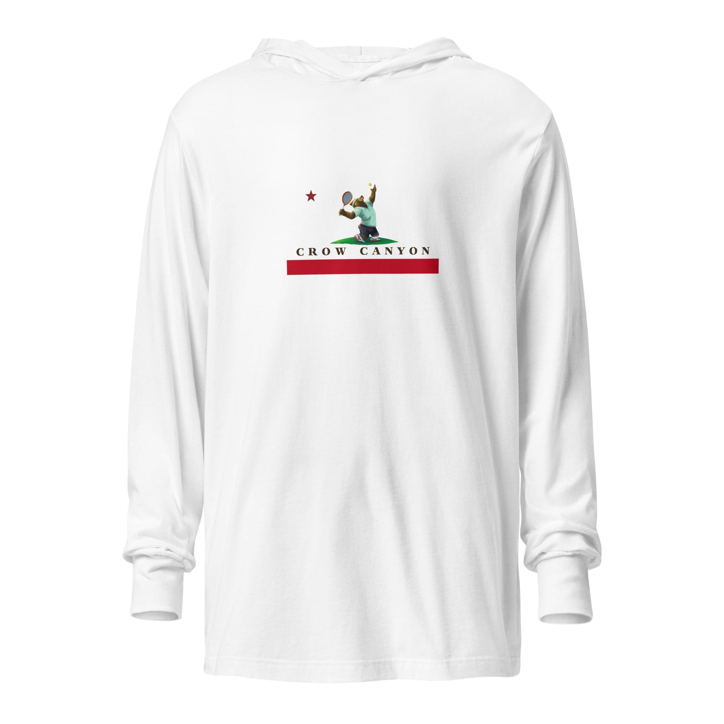Crow Canyon Tennis Hooded long-sleeve tee