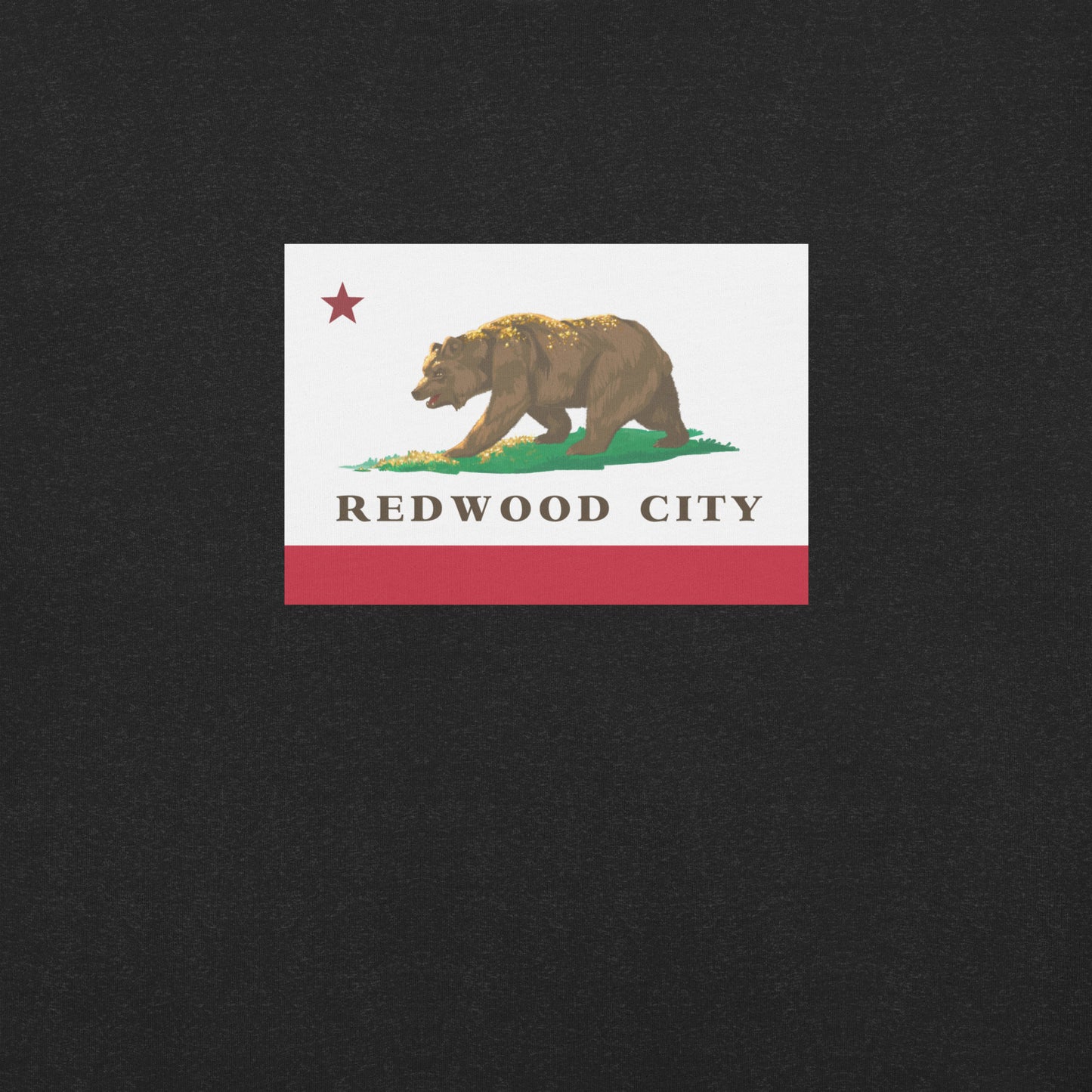 Redwood City CA Flag T-shirt